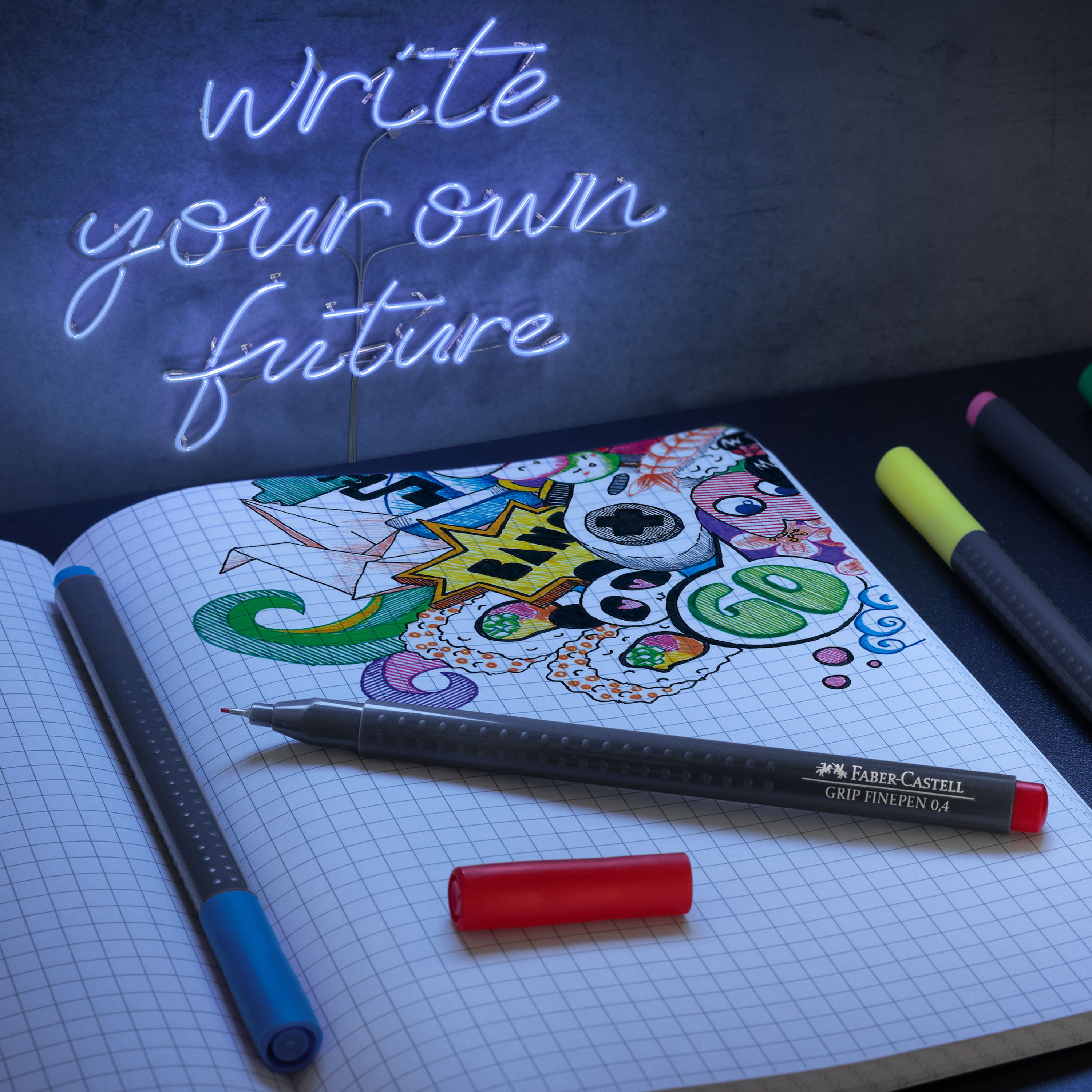 Faber-Castell® Basic Colours Grip Finepen Set