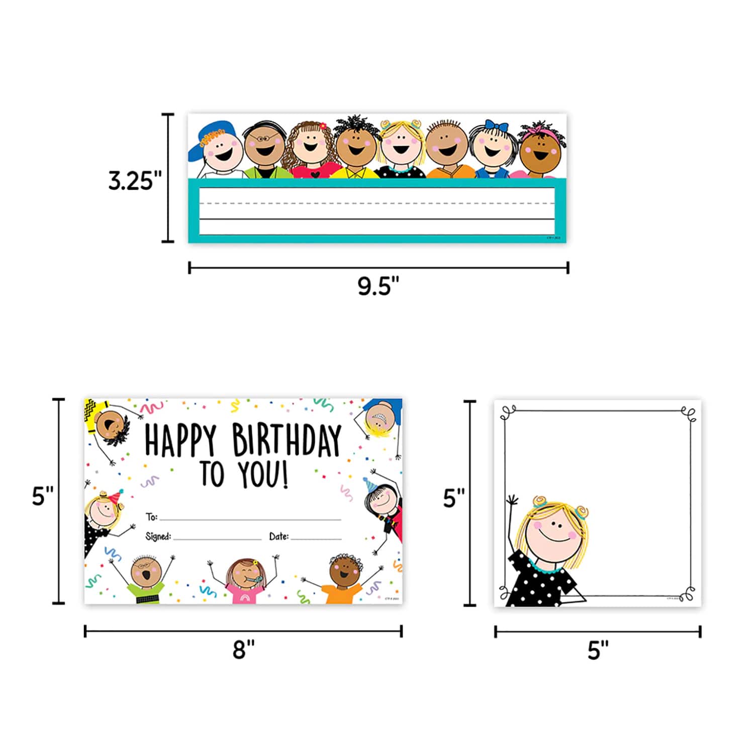 Creative Teaching Press® Stick Kids® Curated Classroom Decal Set