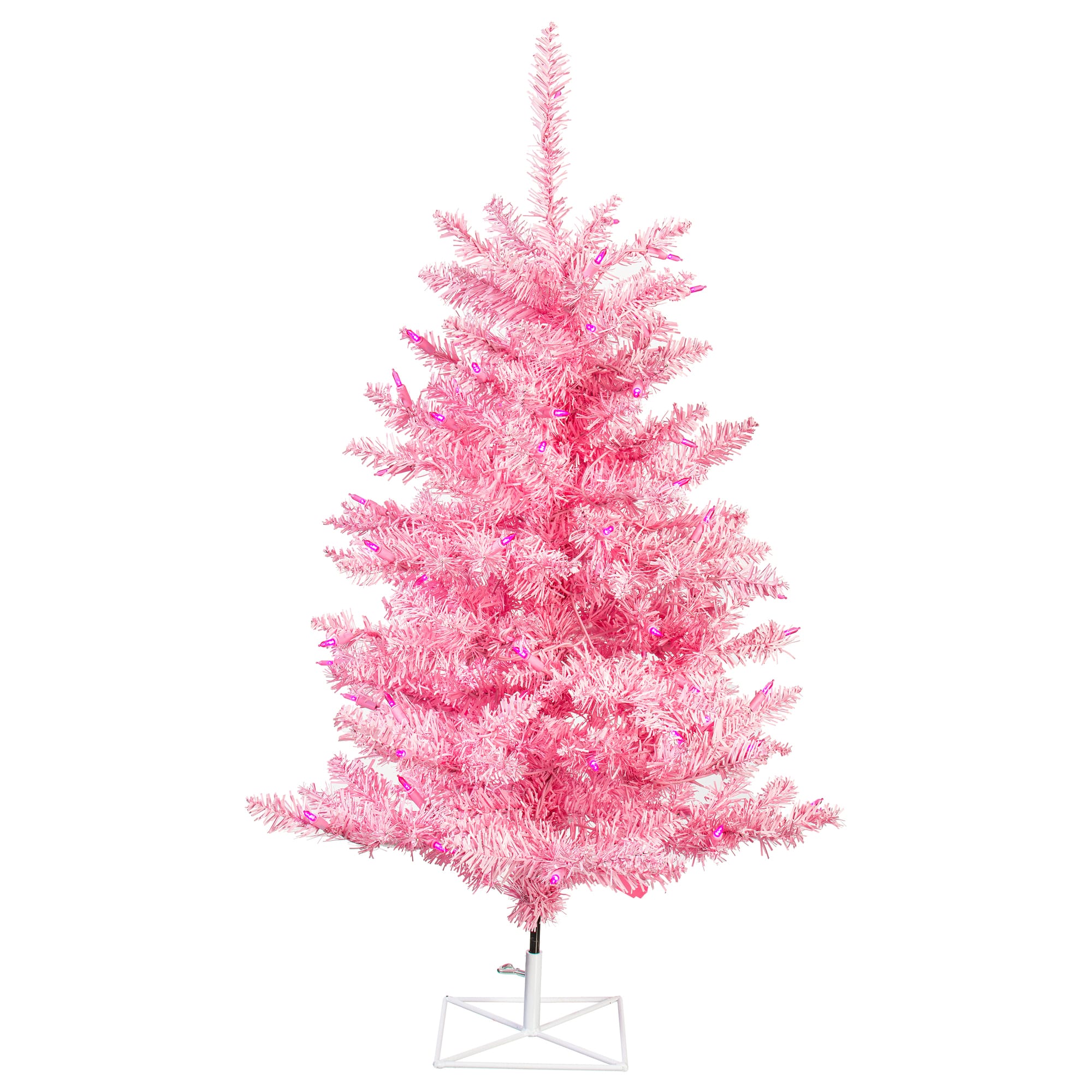 3ft. Pre-Lit Light Pink Artificial Christmas Tree, Pink Dura-Lit® LED Lights