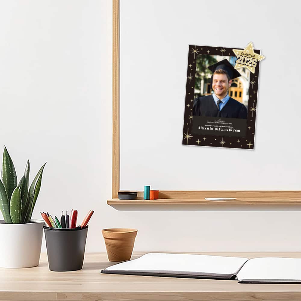 4" x 6" Black & Gold 2026 Magnetic Frame, Graduation by Ashland®