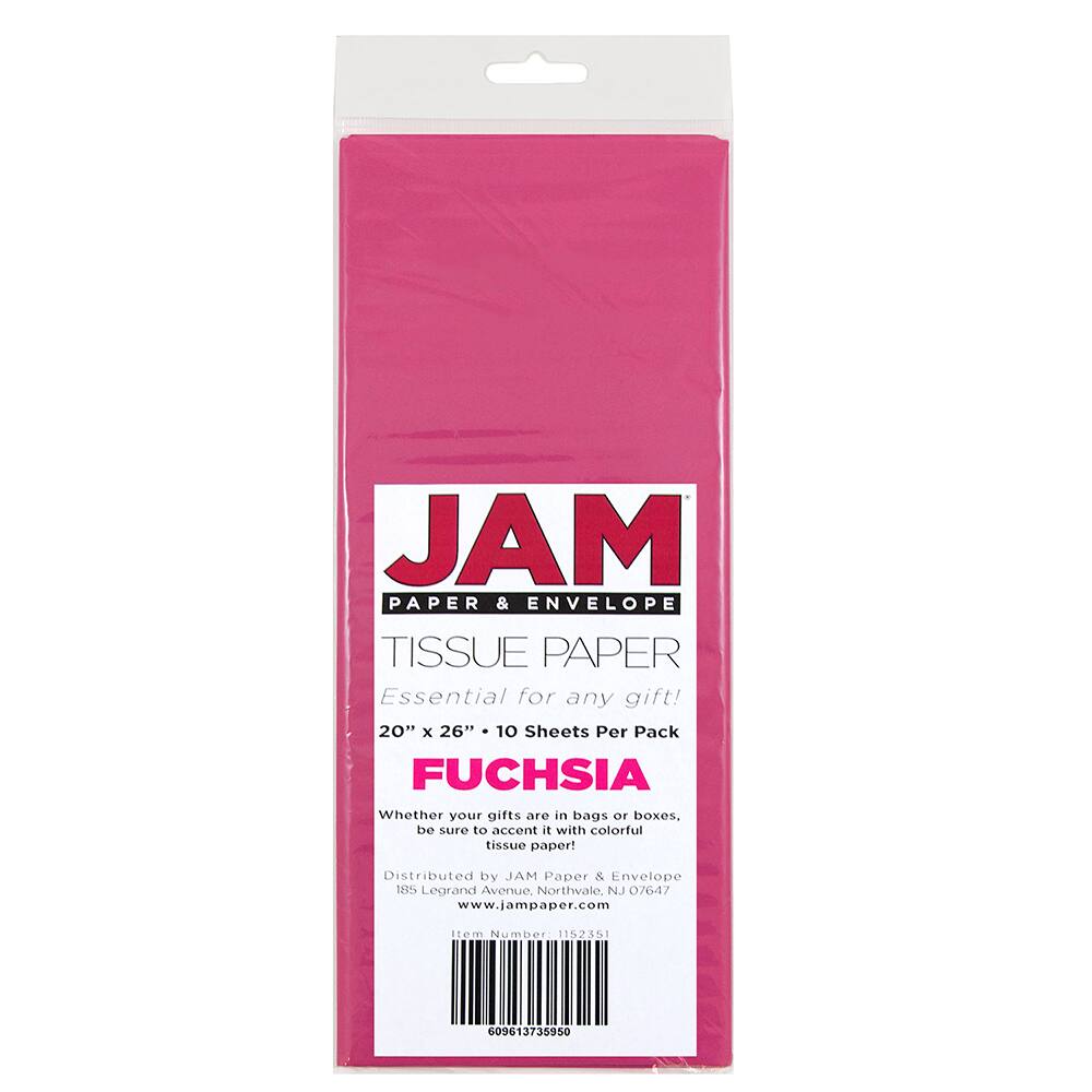 JAM Paper 20" x 26" Tissue Paper, 2 Packs of 10 Sheets
