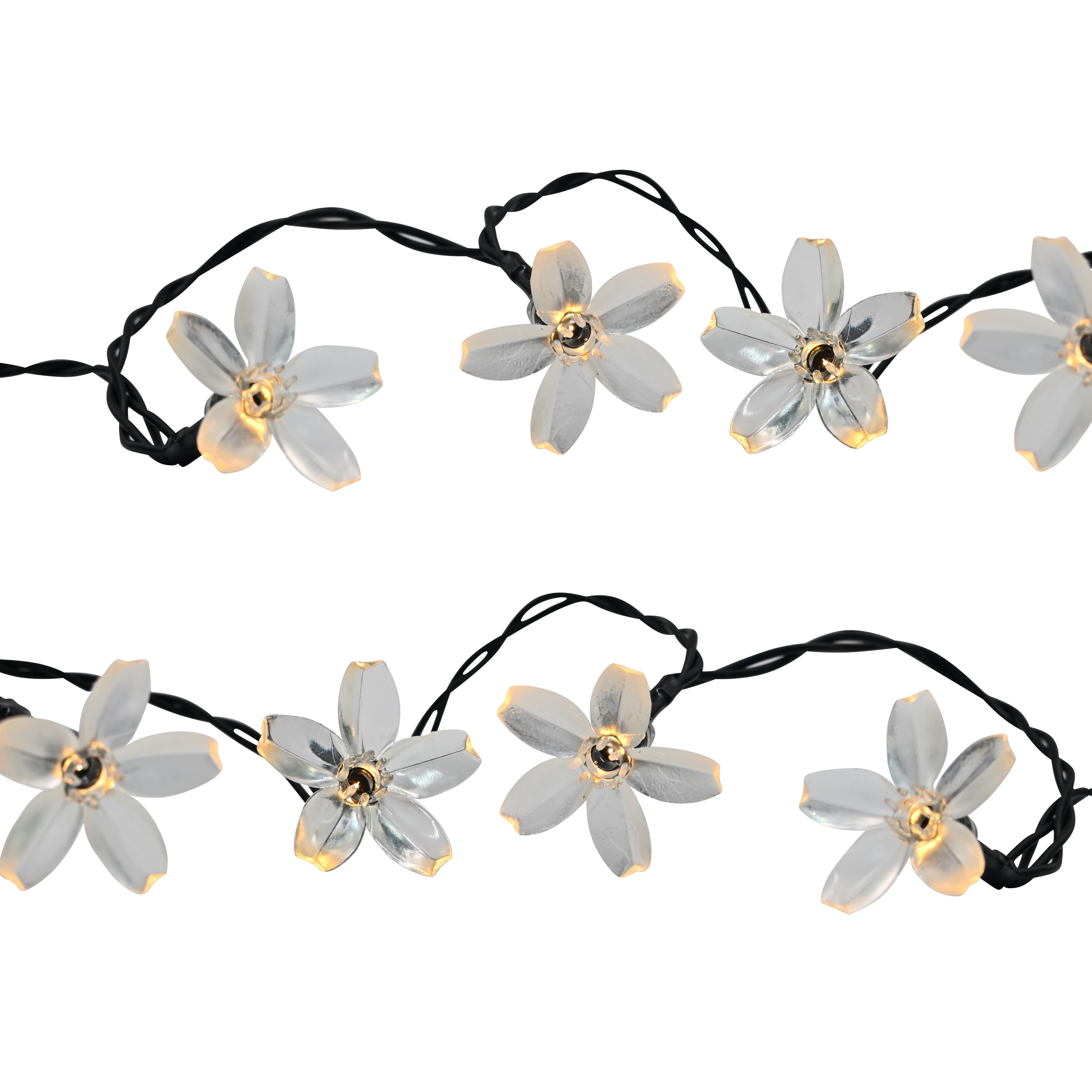50ct. White Flowers LED Solar String Lights by Ashland®