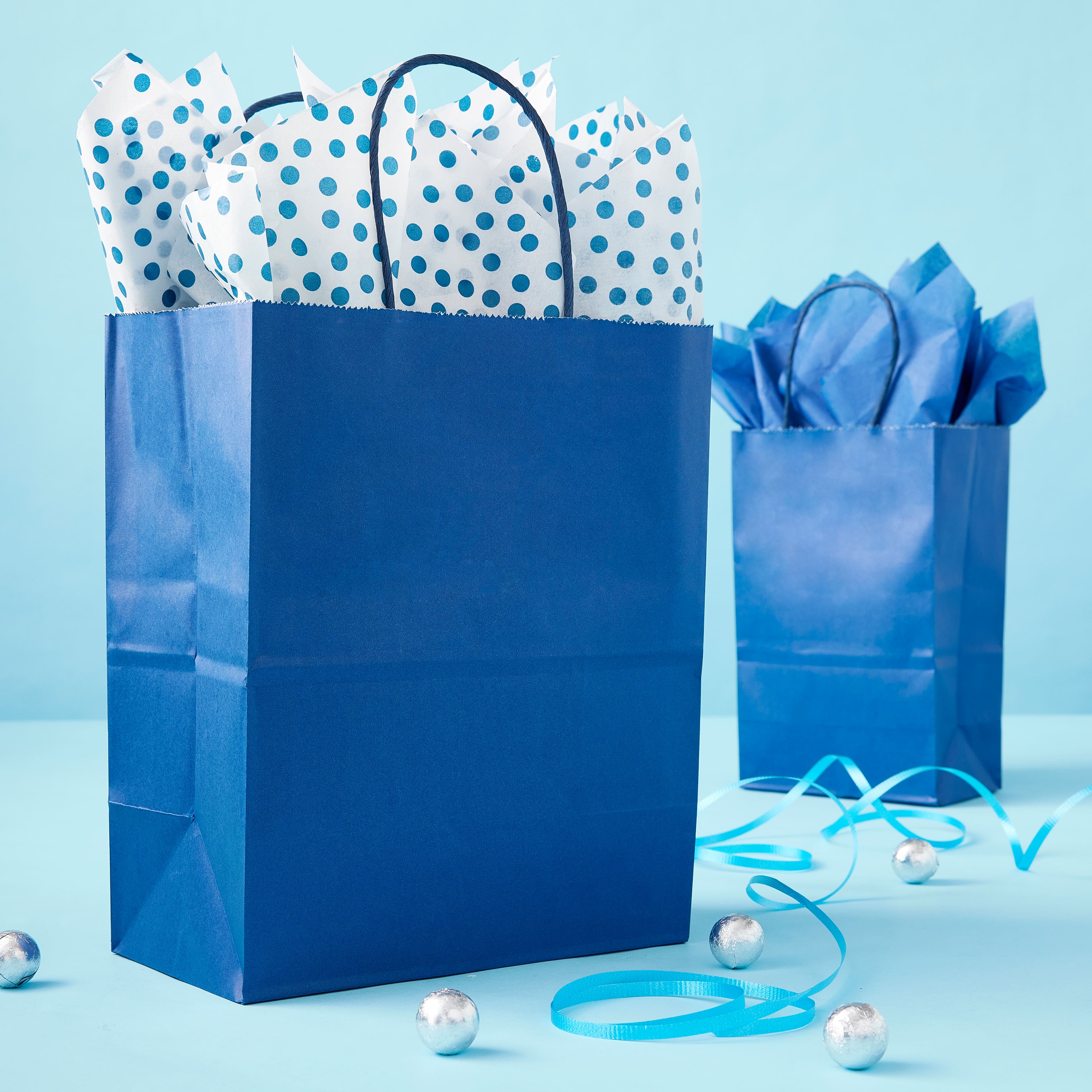 Navy Blue Solid Medium Bags Value Pack by Celebrate It™