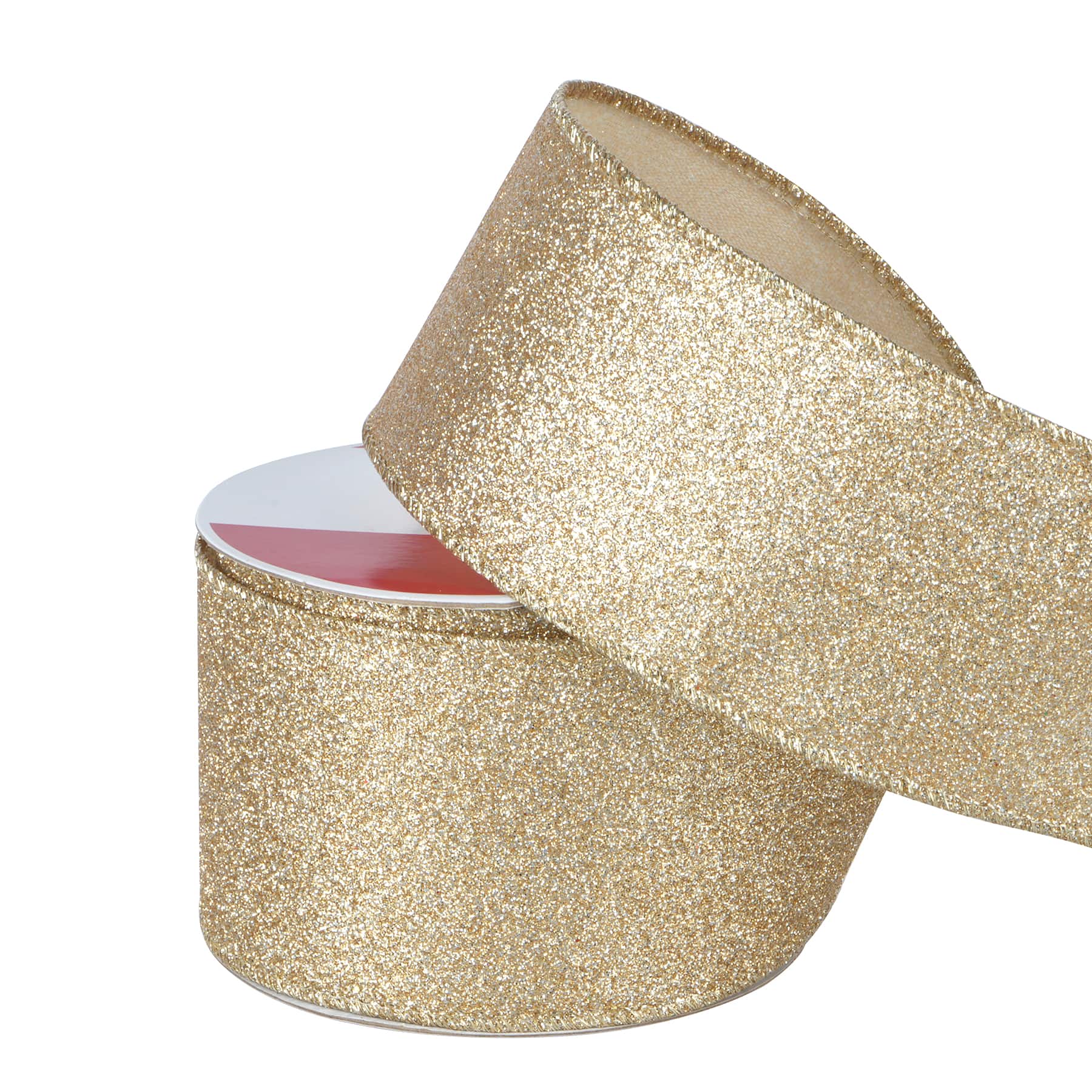 2.5" x 10yd. Gold Wired Glitter Ribbon by Celebrate It®