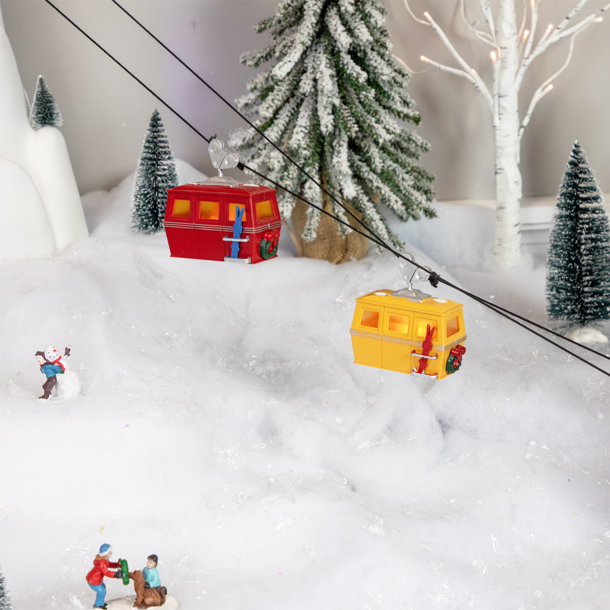 Christmas Village LED Lighted Animated & Musical Trolley Car Ride