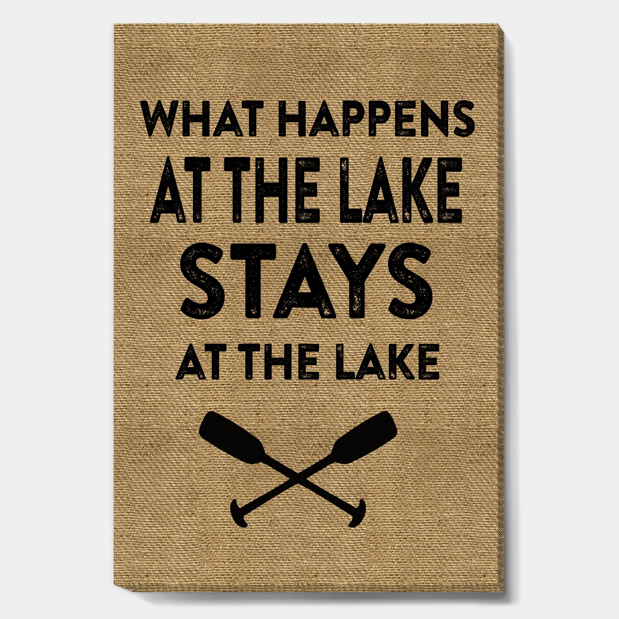 Designart - Stays At The Lake - Lake House Canvas Wall Art