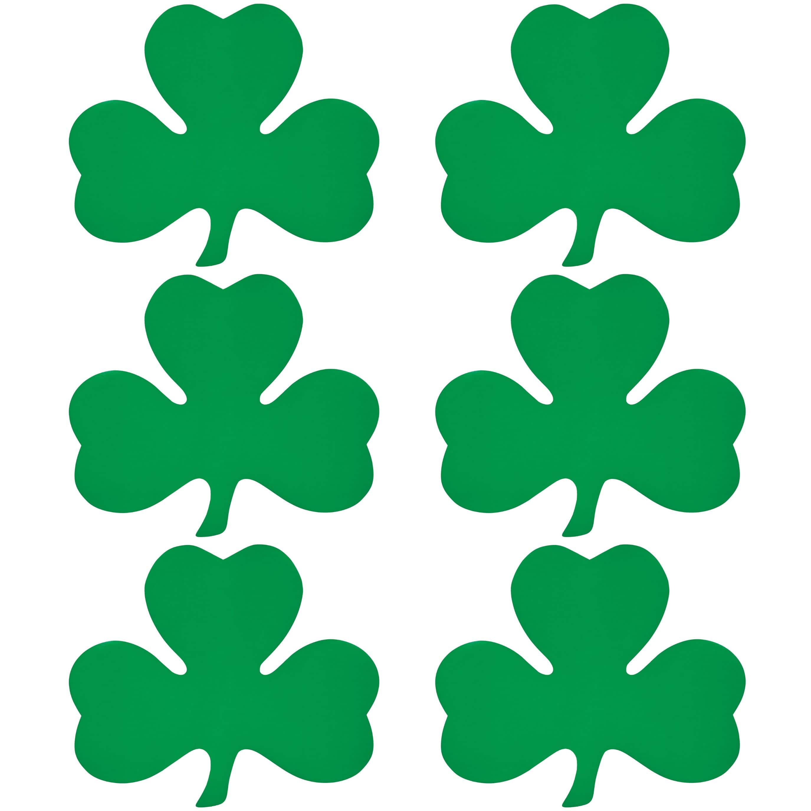 Beistle 16" Green Printed Shamrock Cutouts, 6ct.