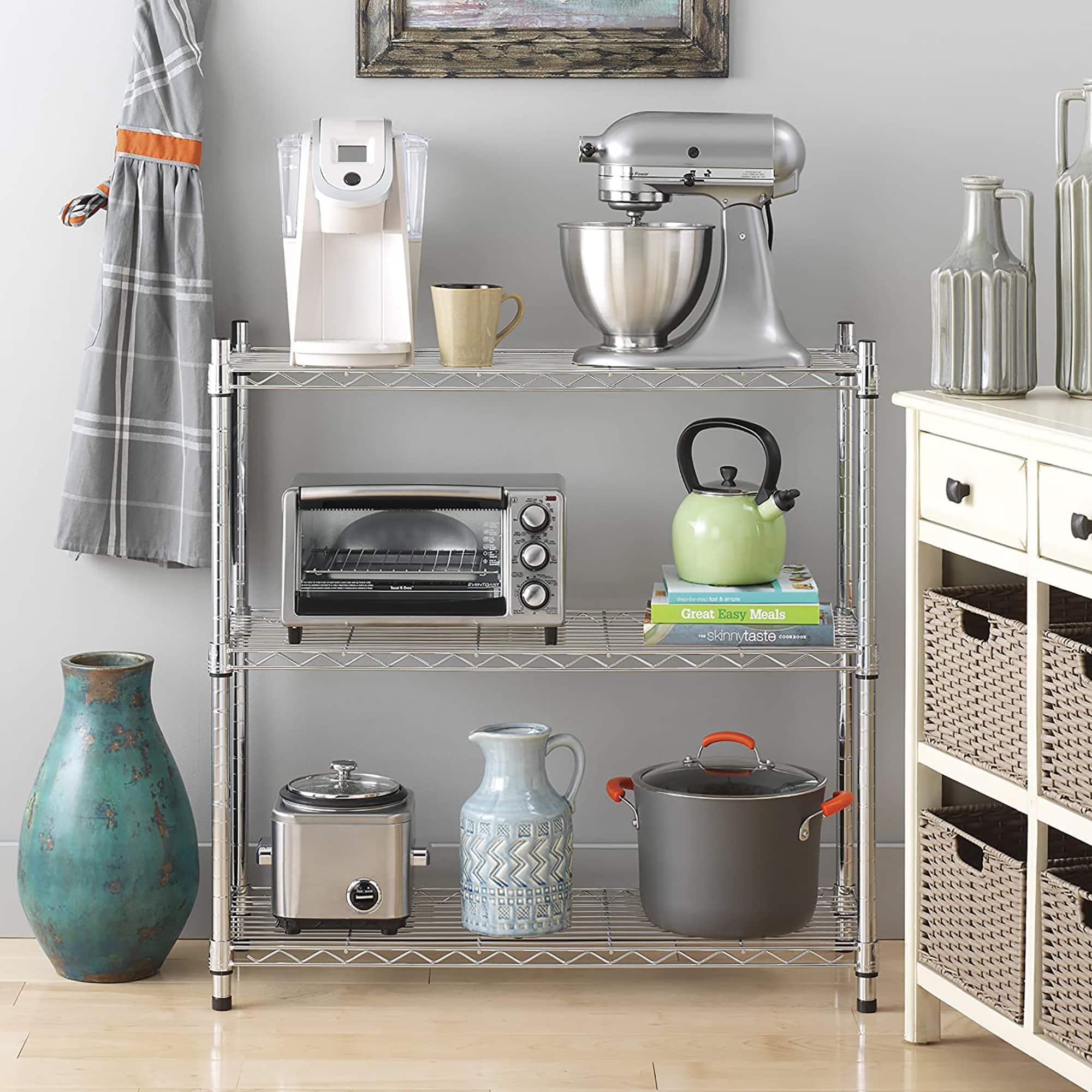 Whitmor 3-Tier Supreme Wide Chrome Shelves