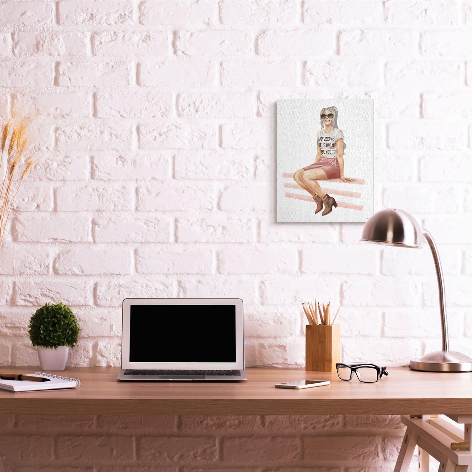 Stupell Industries Be You Inspirational Female Fashionista Canvas Wall Art