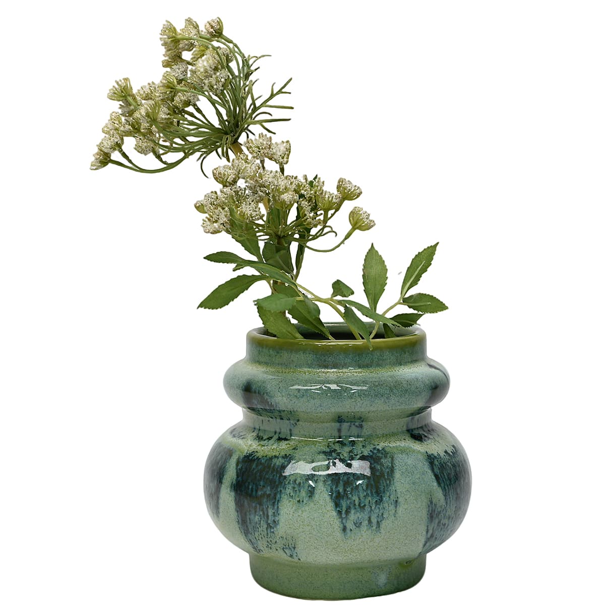 6.25" Green & Blue Ceramic Pot by Ashland®