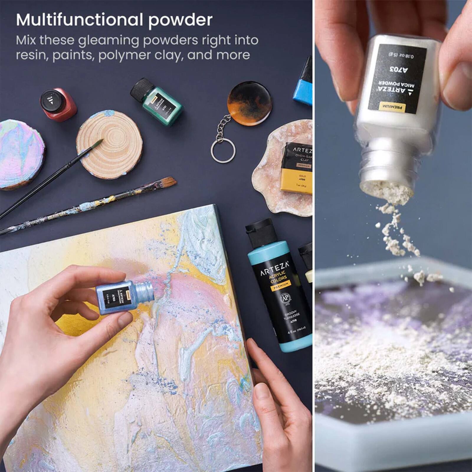 Arteza® Premium Mica Powder Set