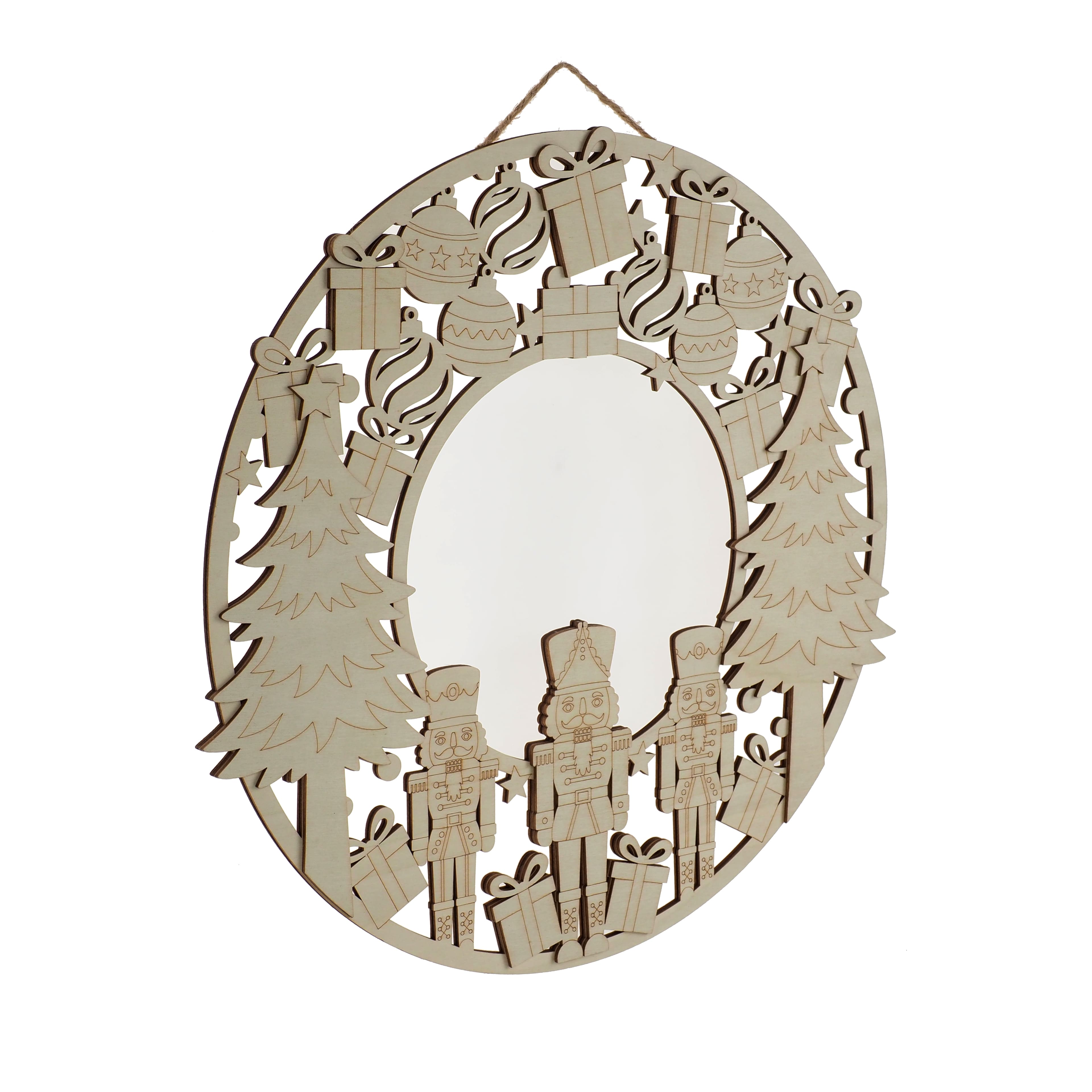 15.5" Nutcrackers DIY Wood Wreath Plaque by Make Market®