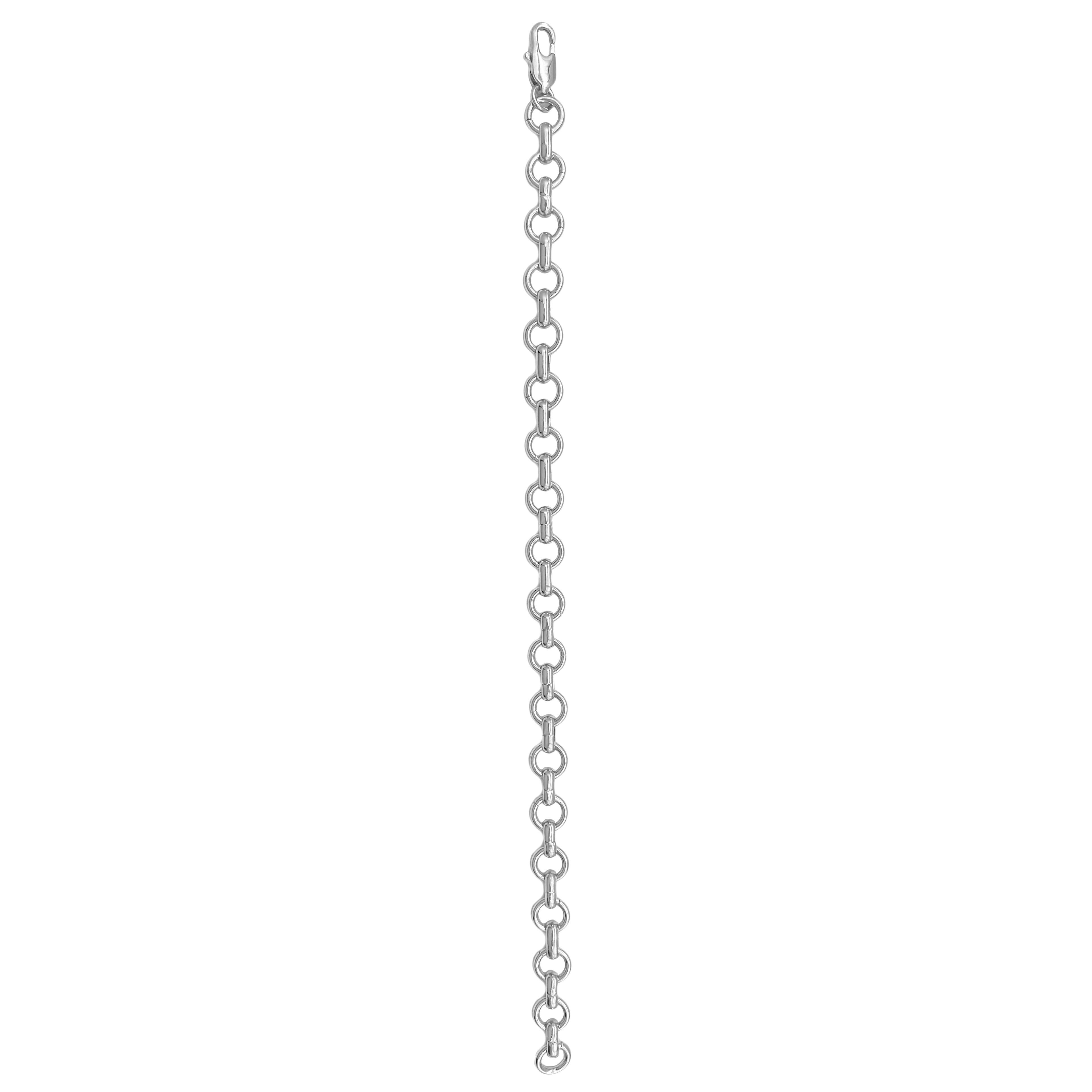 Rhodium Long & Short Charm Bracelet by Bead Landing™