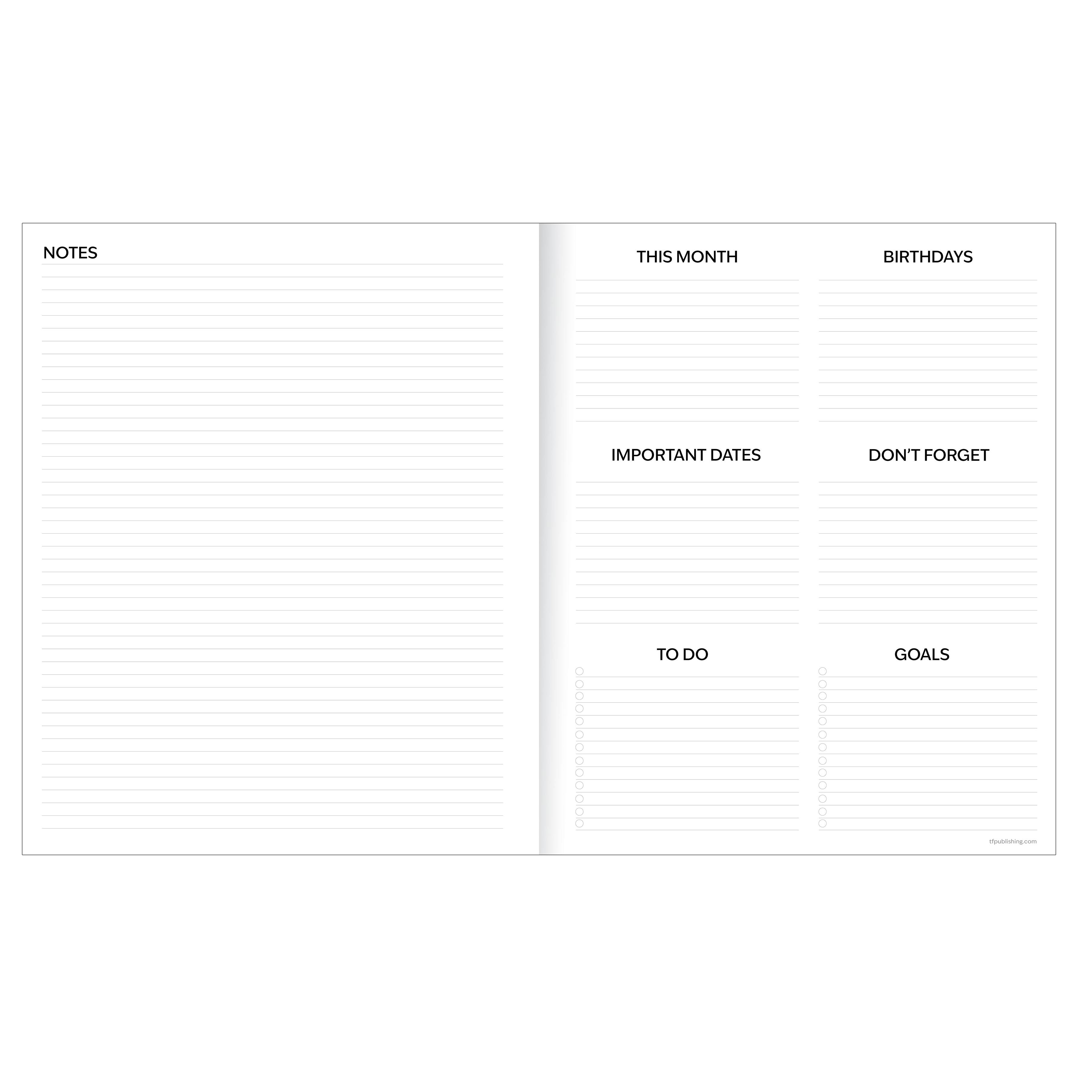 TF Publishing Large 2026-27 Wild Bison Monthly Planner