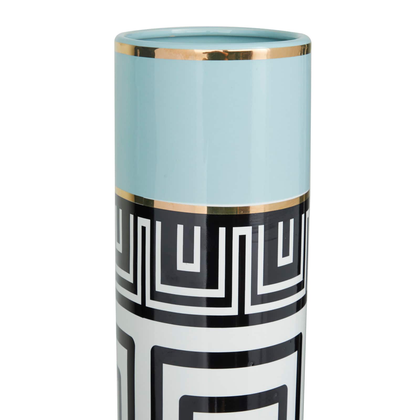 Teal Stoneware Modern Vase