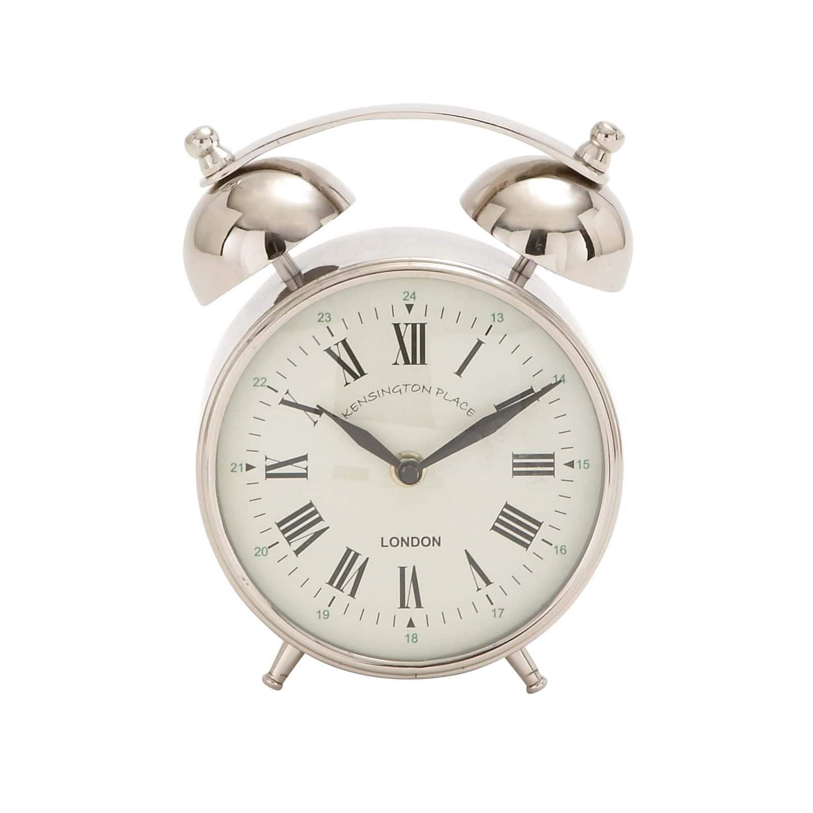7" Stainless Steel and Aluminum Traditional Clock