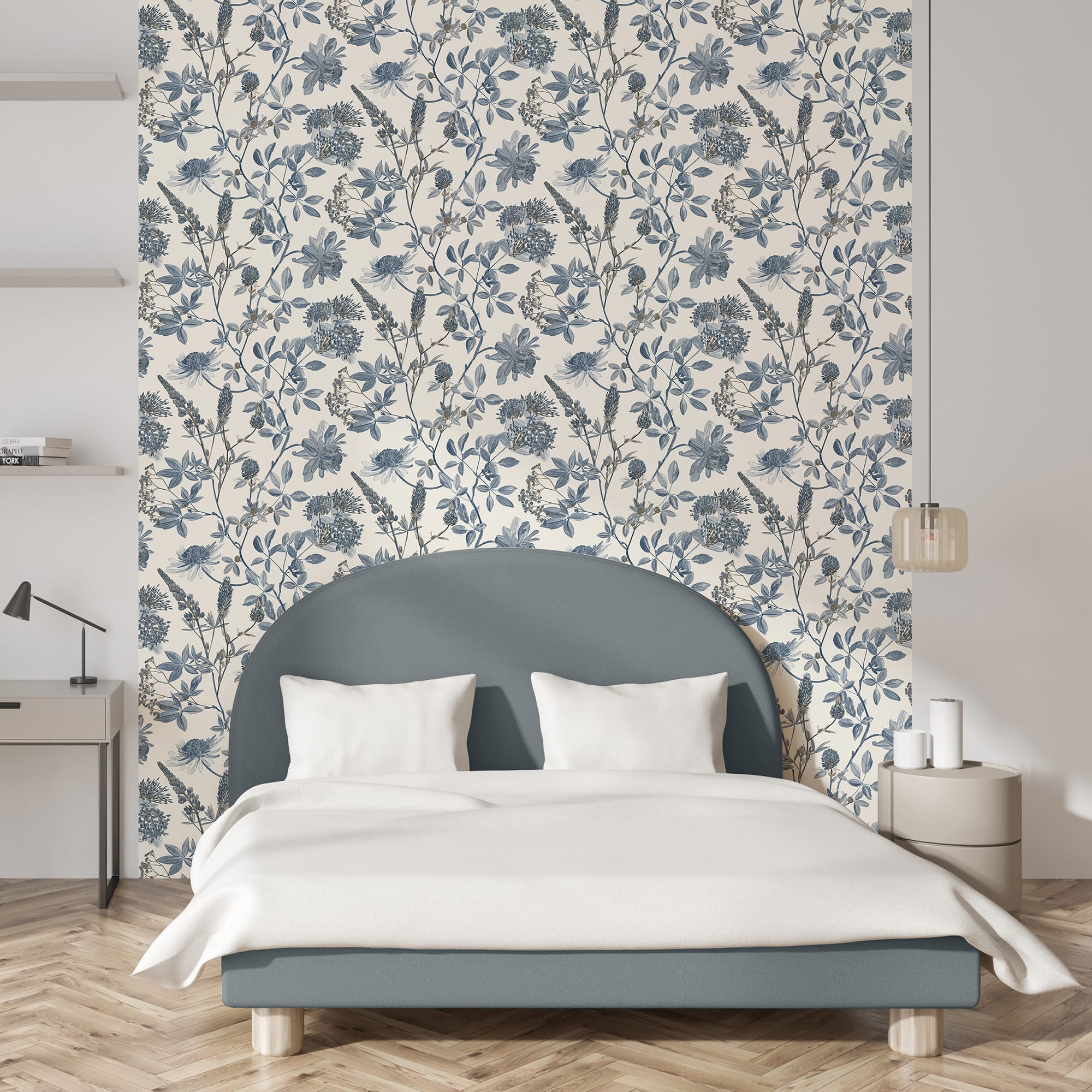 Designs Direct Botanical Blueprint Painterly Branches Wallpaper