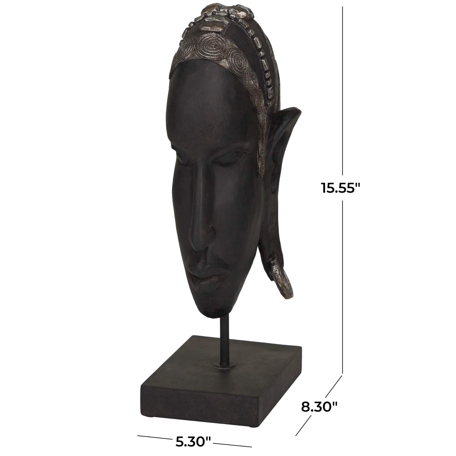 15.5" Woman Bust Sculpture