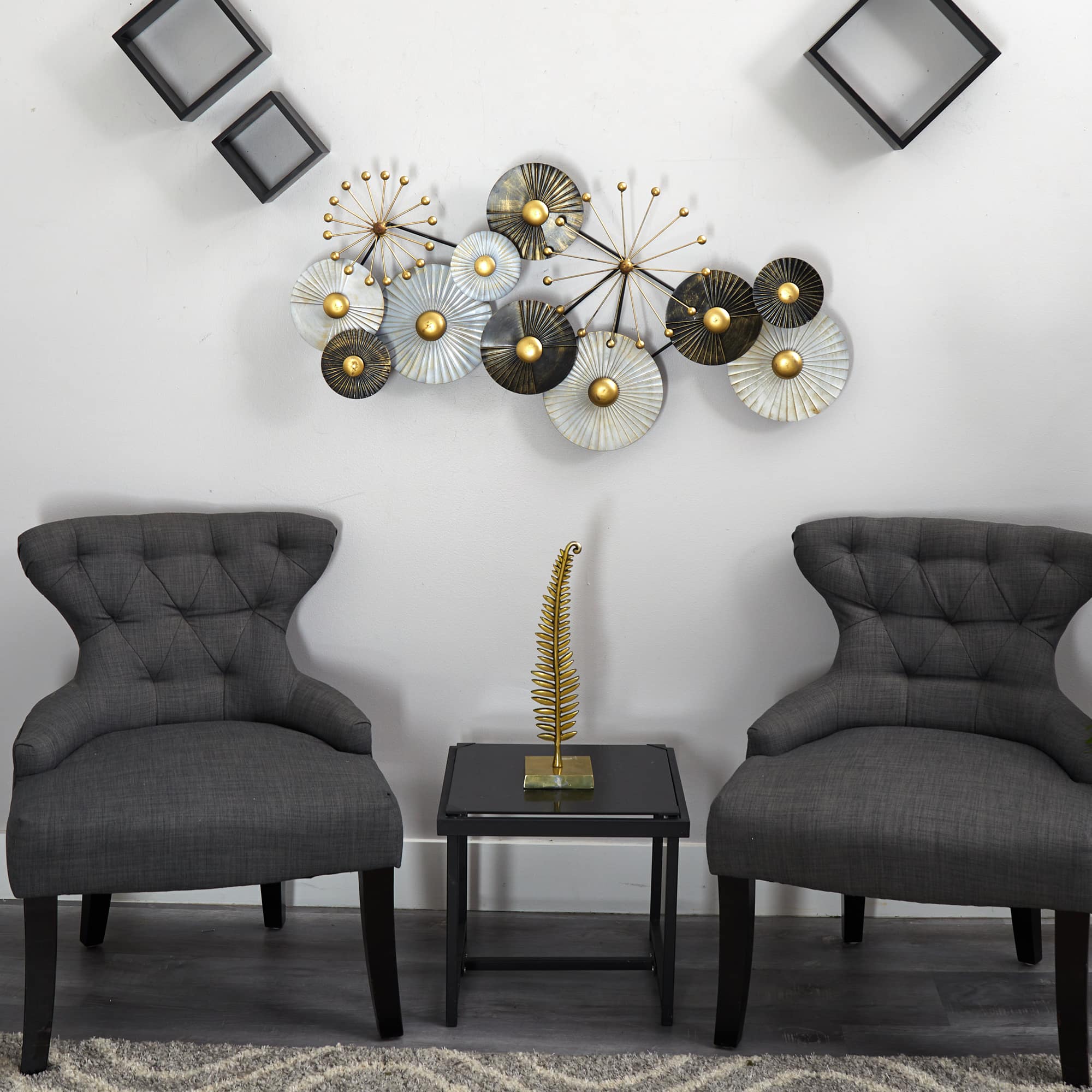 3.5ft. x 2ft. Urban Layered Metal Wall Art Decor