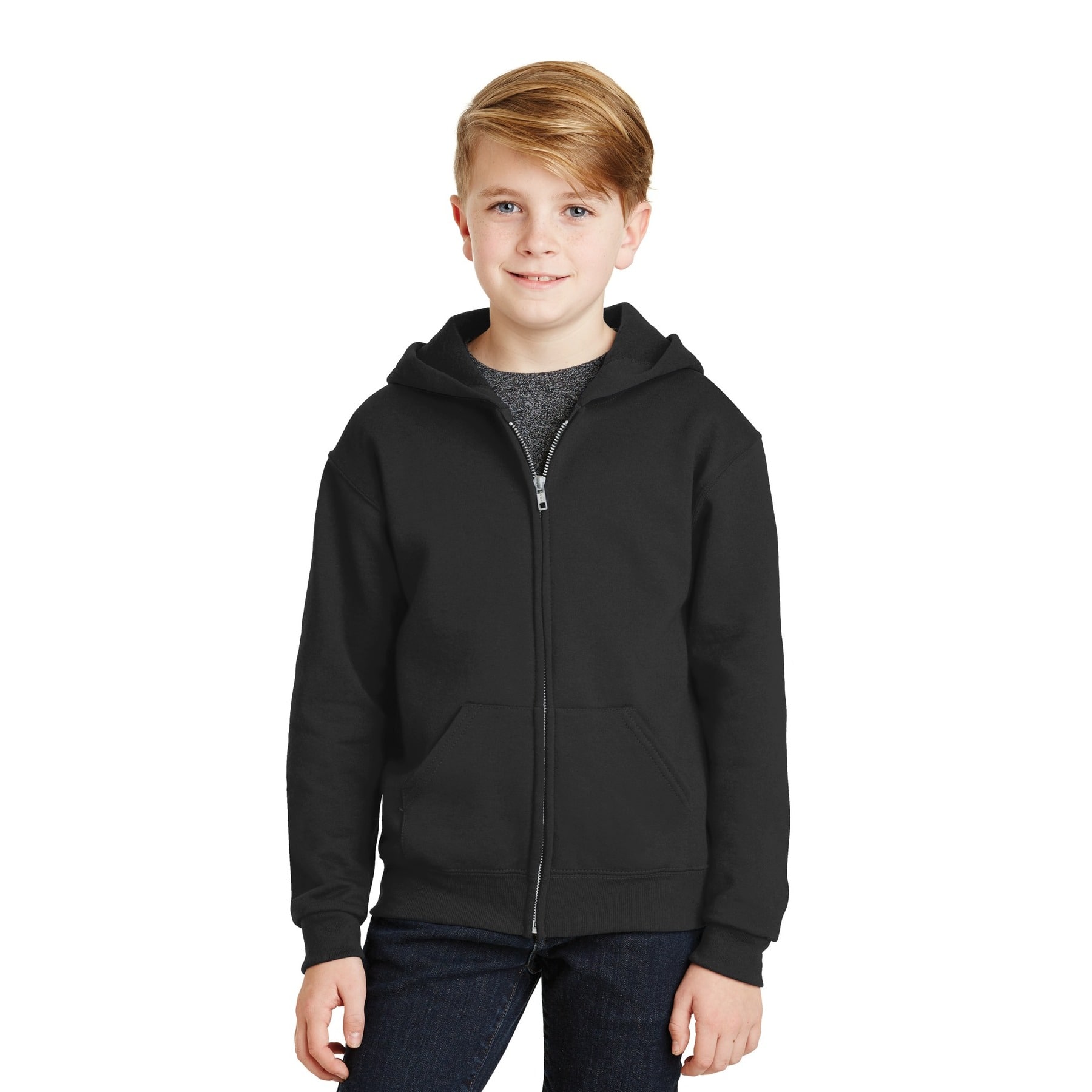 JERZEES® NuBlend® Youth Full-Zip Hooded Sweatshirt
