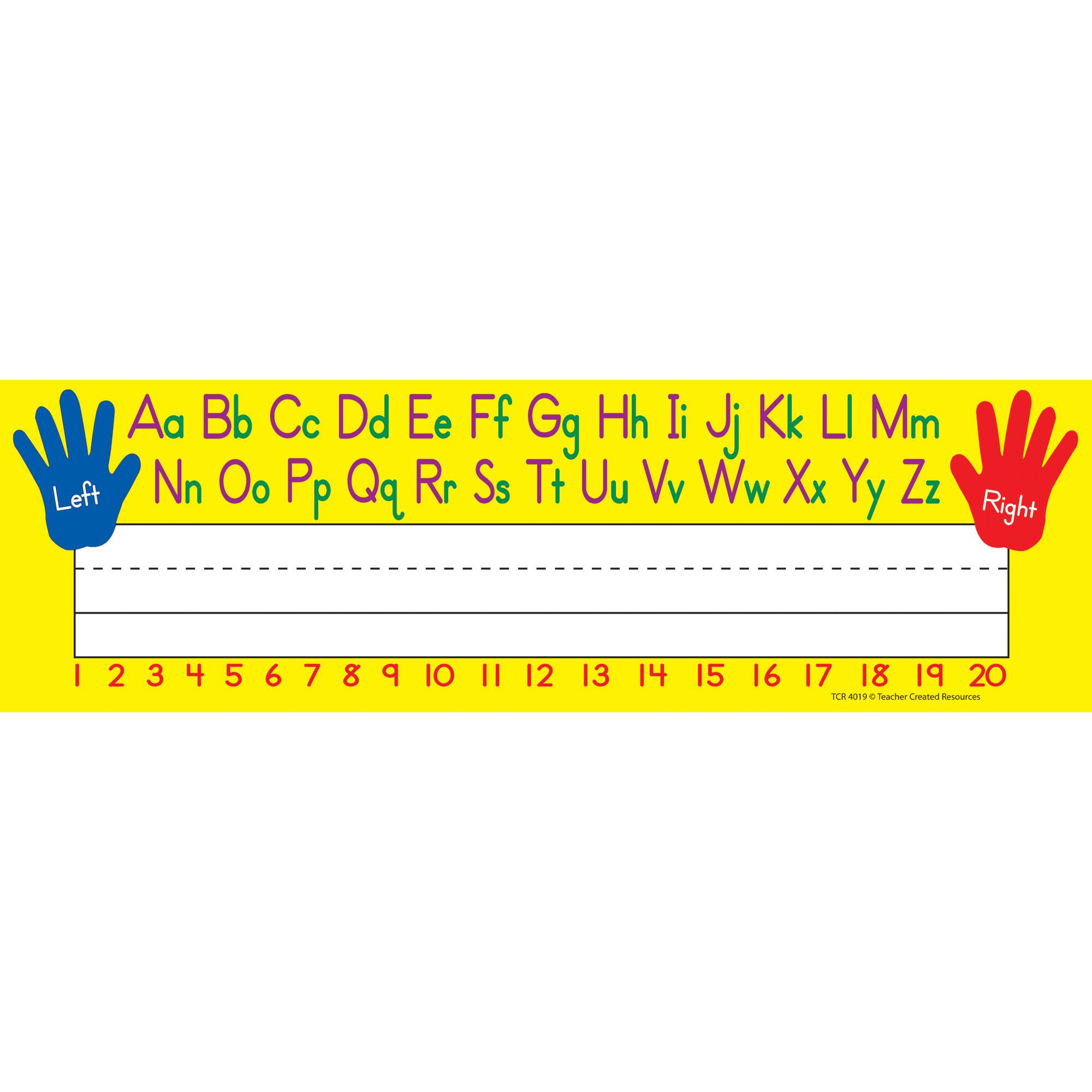 Teacher Created Resources® Left & Right Alphabet Name Plates, 6 Packs of 36
