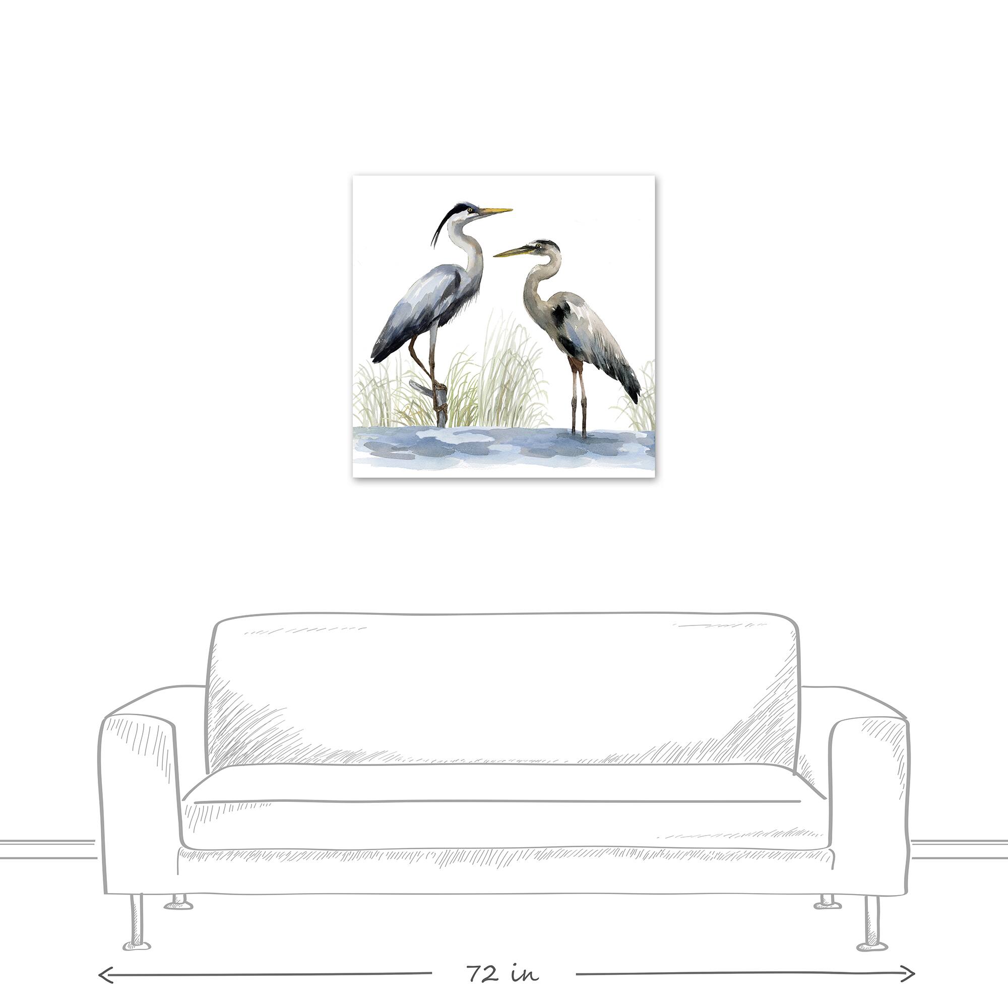 Heron Duo Canvas Wall Art