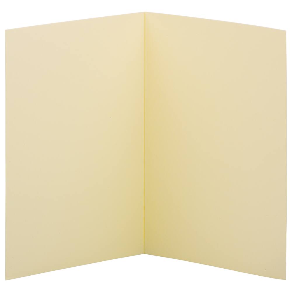 JAM Paper A7 Strathmore Ivory Wove Fold Over Cards