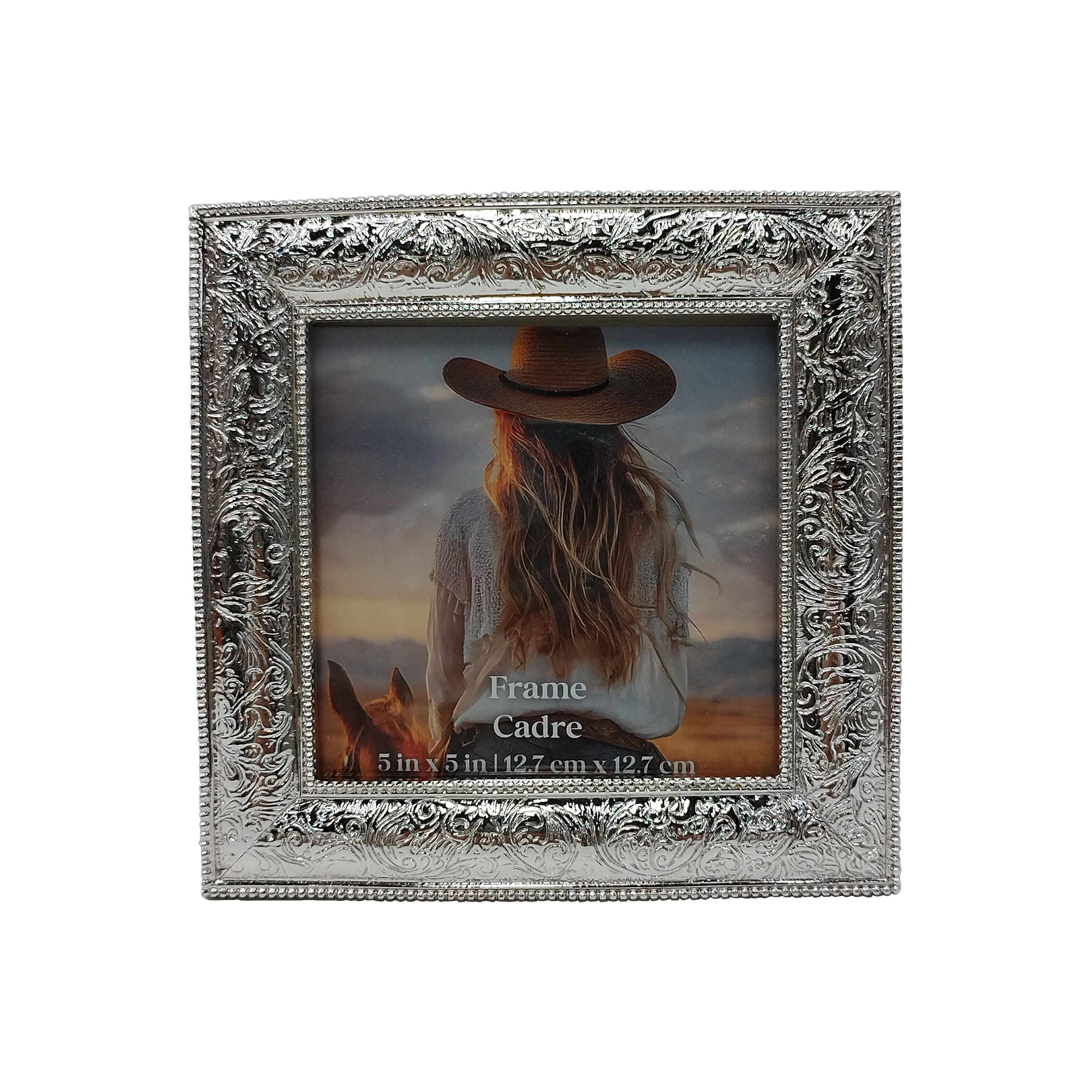 5" x 5" Silver Engraved Tabletop Photo Frame by Ashland®