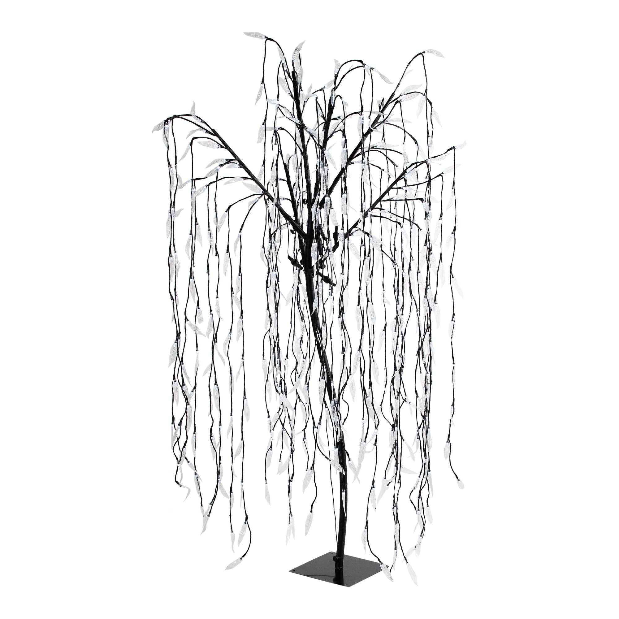 Northlight 5.5Ft Pure White LED Lighted Black Willow Tree Halloween Décor | 5.5 ft | Michaels®