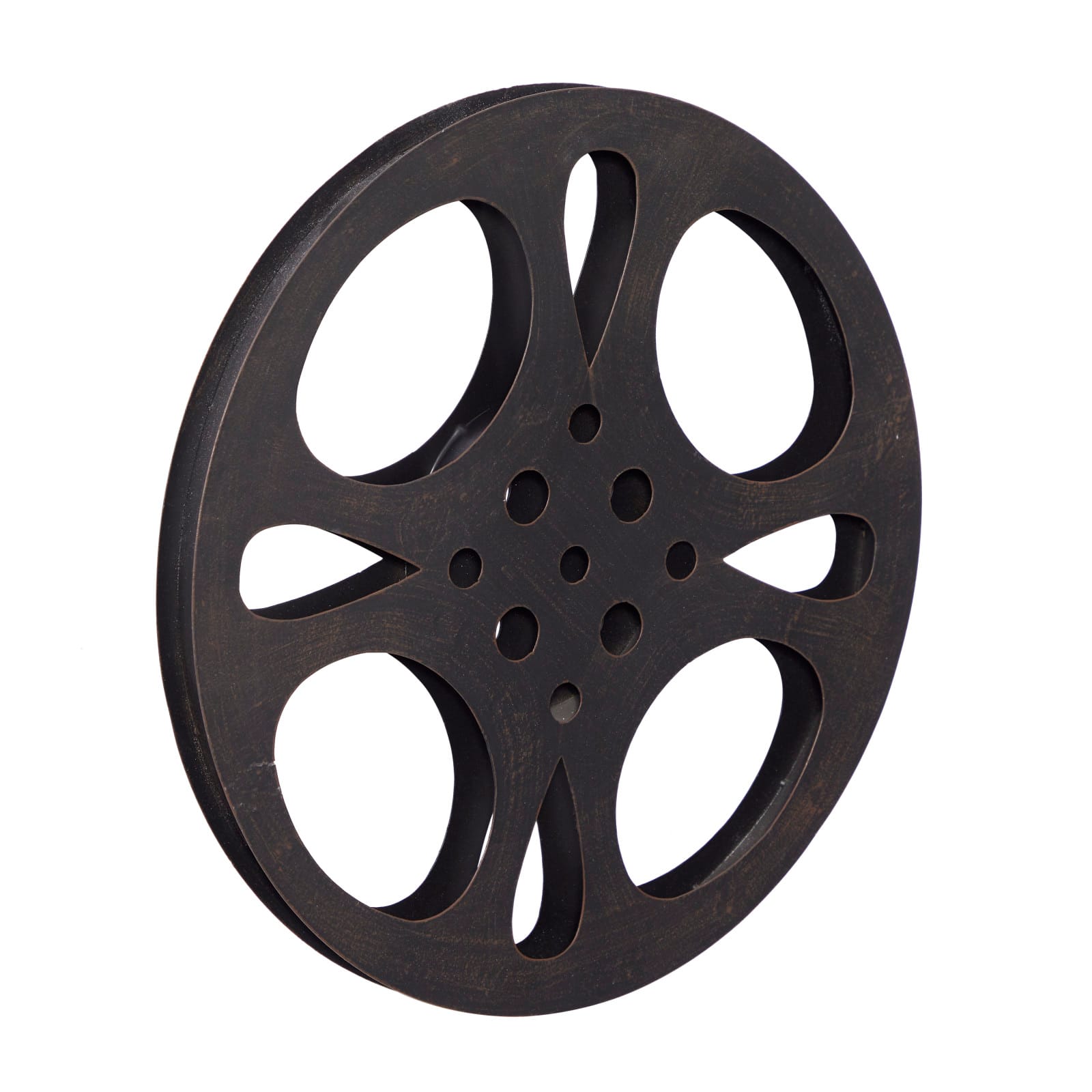 Gray Round Metal Industrial Wall Décor