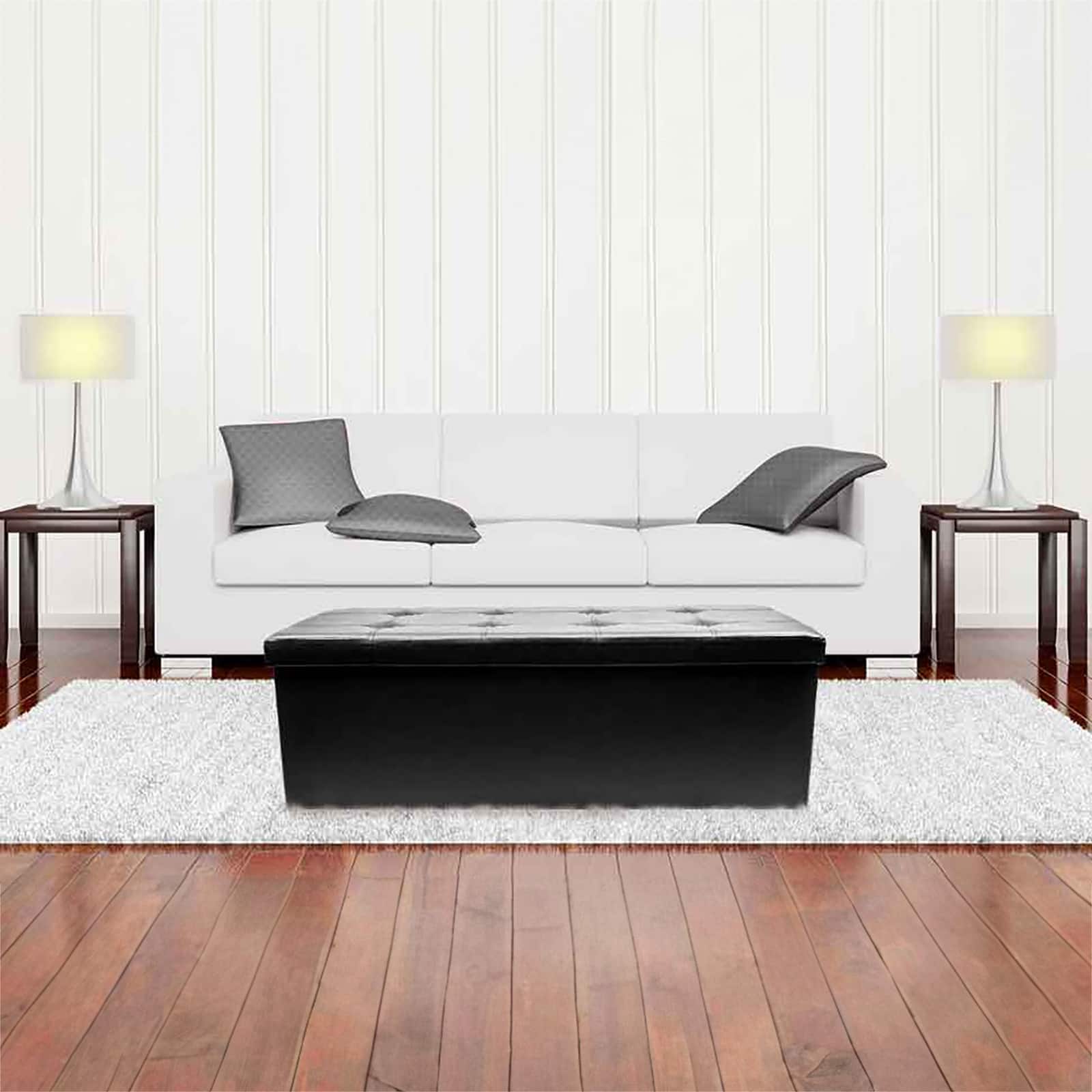 Sorbus 43" Faux Leather Storage Bench