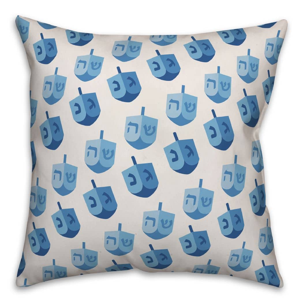 Blue Driedel Pattern 18x18 Spun Poly Pillow
