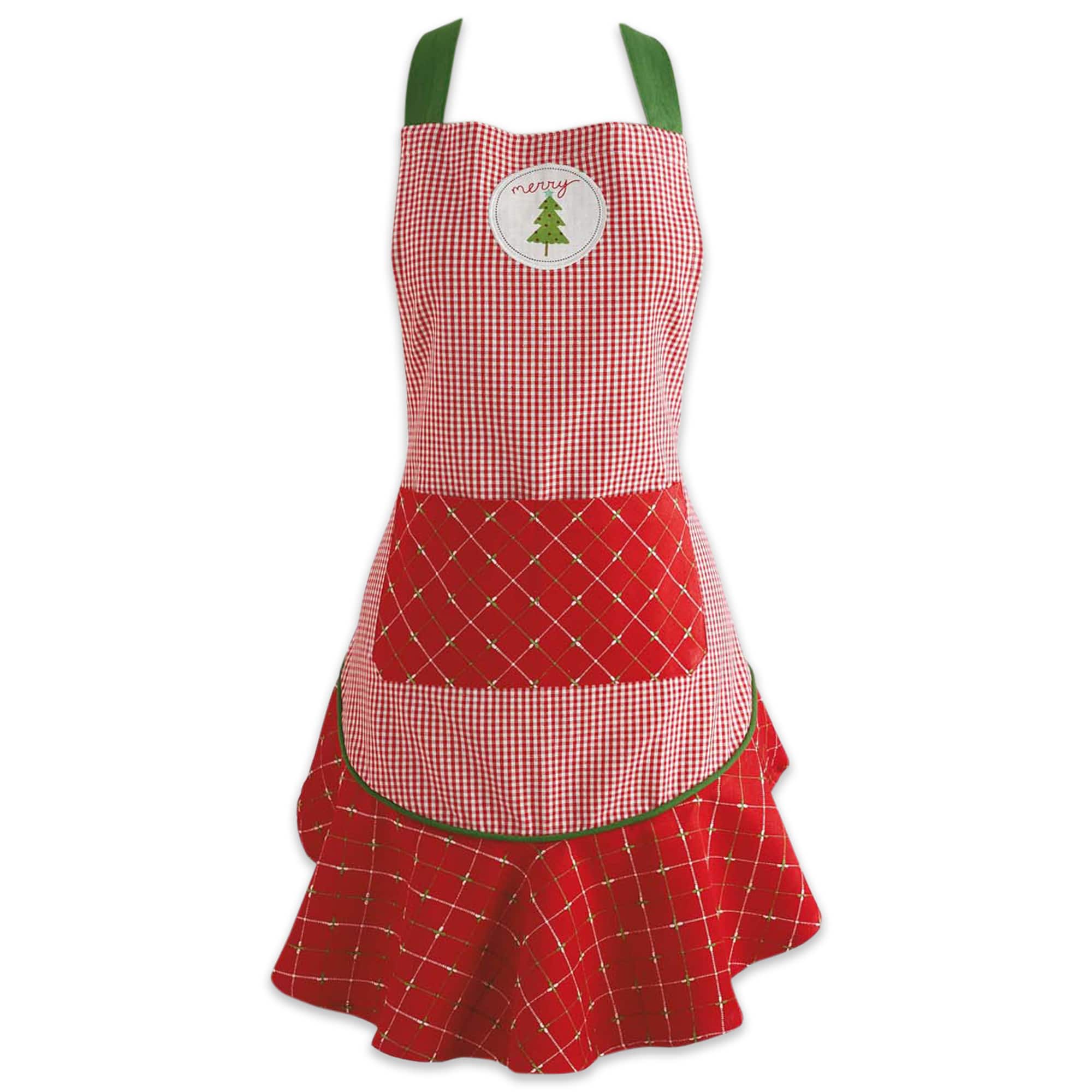 DII® Merry Christmas Ruffle Apron in Red | 28.5" x 26" | Michaels®