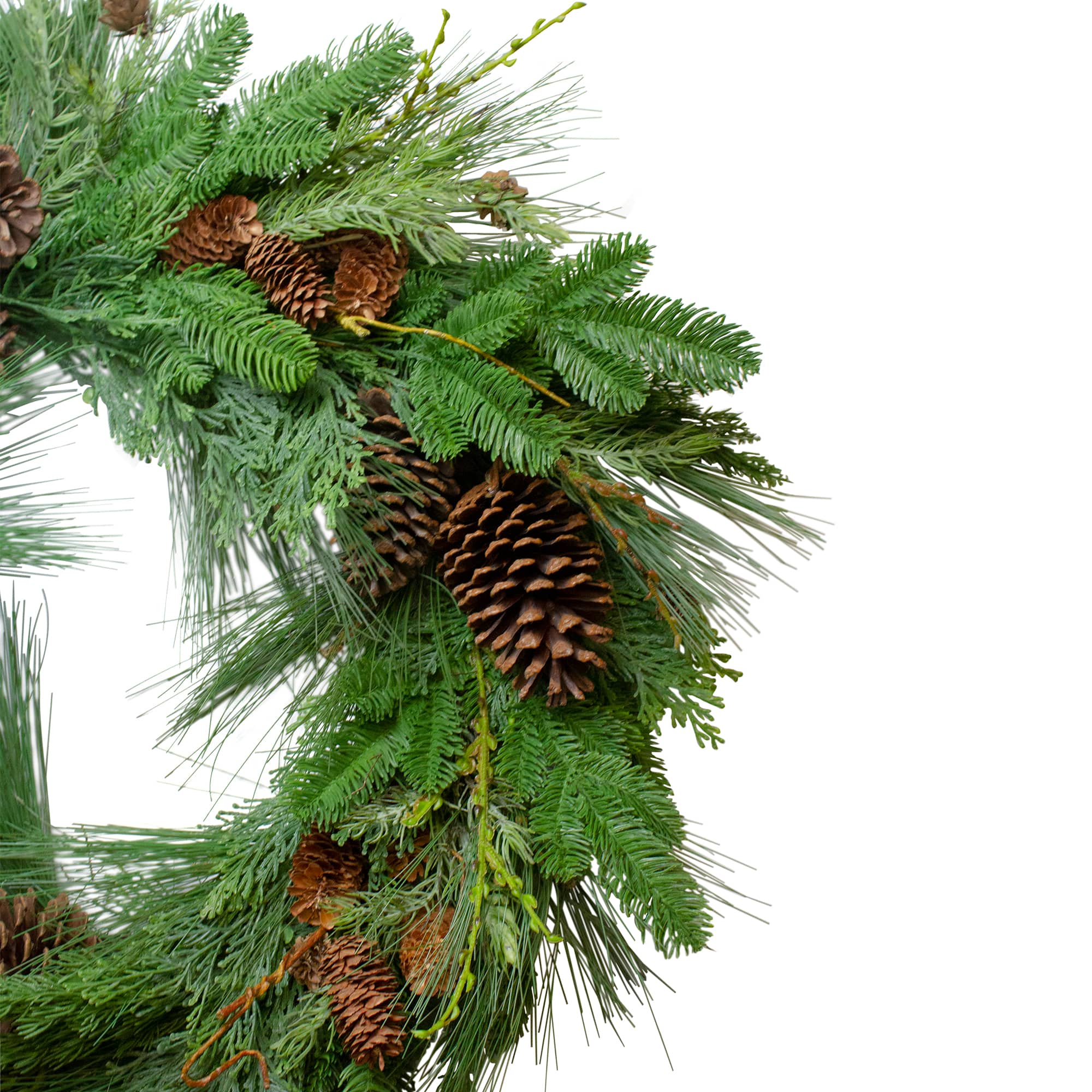 32" Cedar & Pinecone Wreath