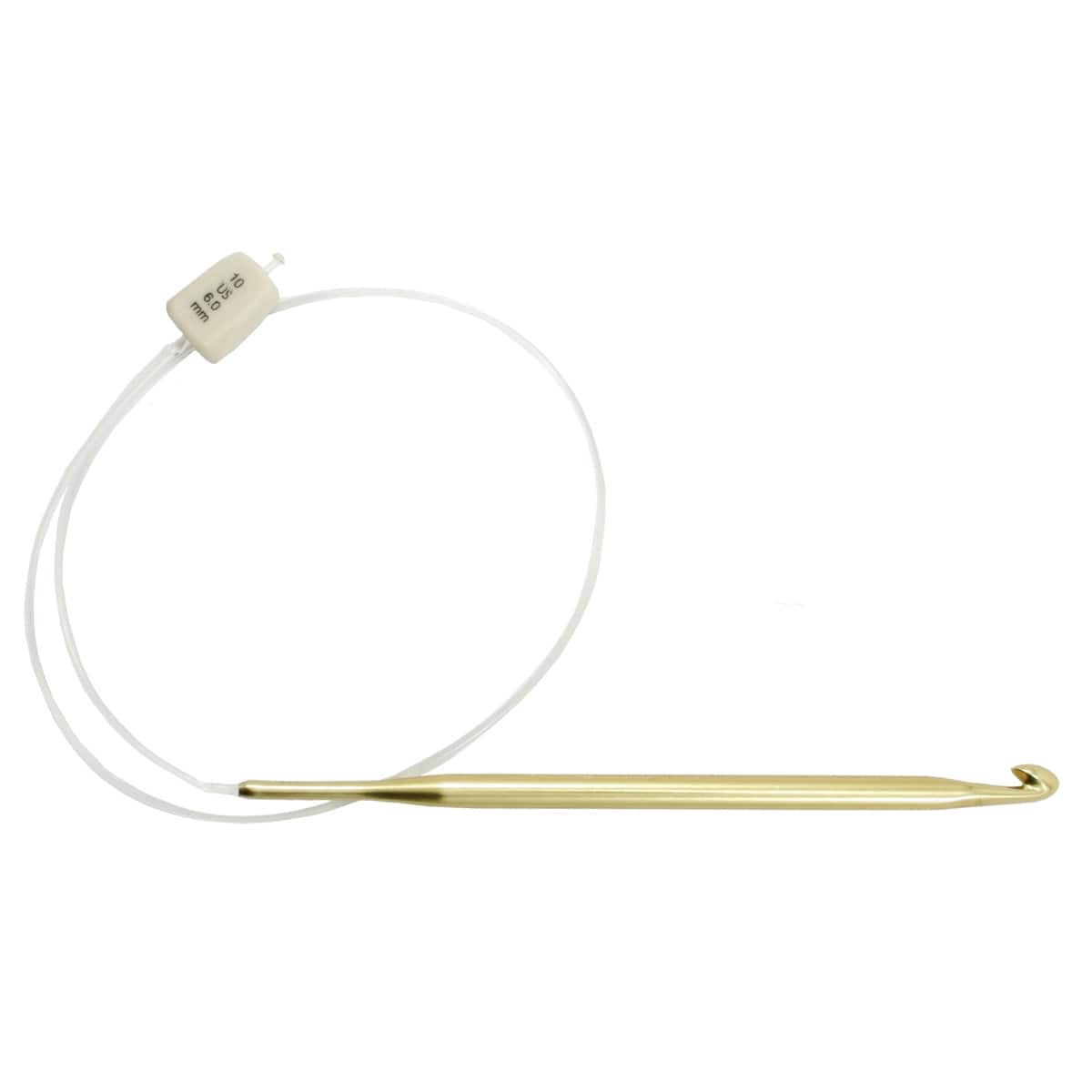 Susan Bates® Silvalume® Aluminum Flexible Afghan Crochet Hook