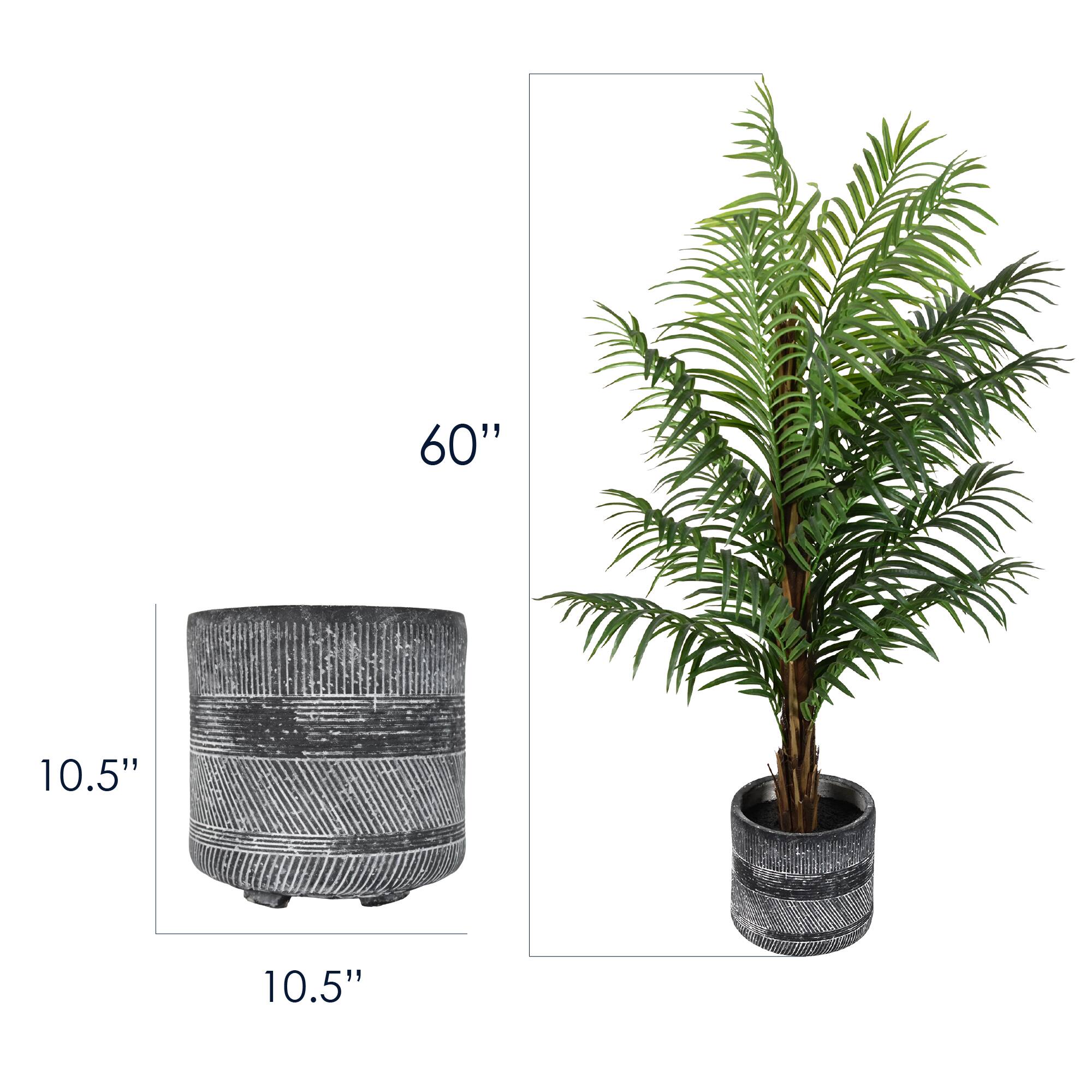 American Art Decor 5ft Artificial Palm Tree in Cement Pot Faux Plant