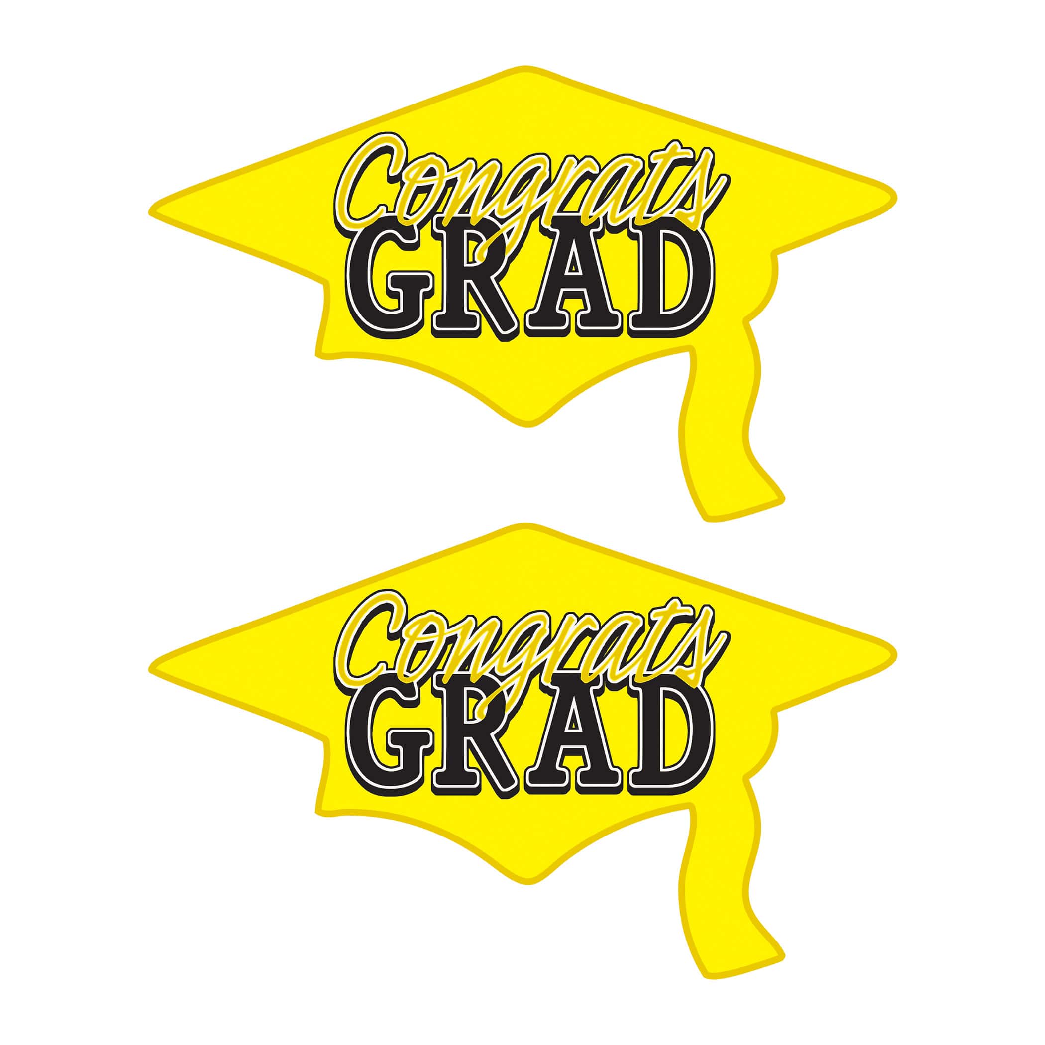 Beistle 22" x 37" Congrats Grad Cutouts, 2ct. in Yellow | Michaels®