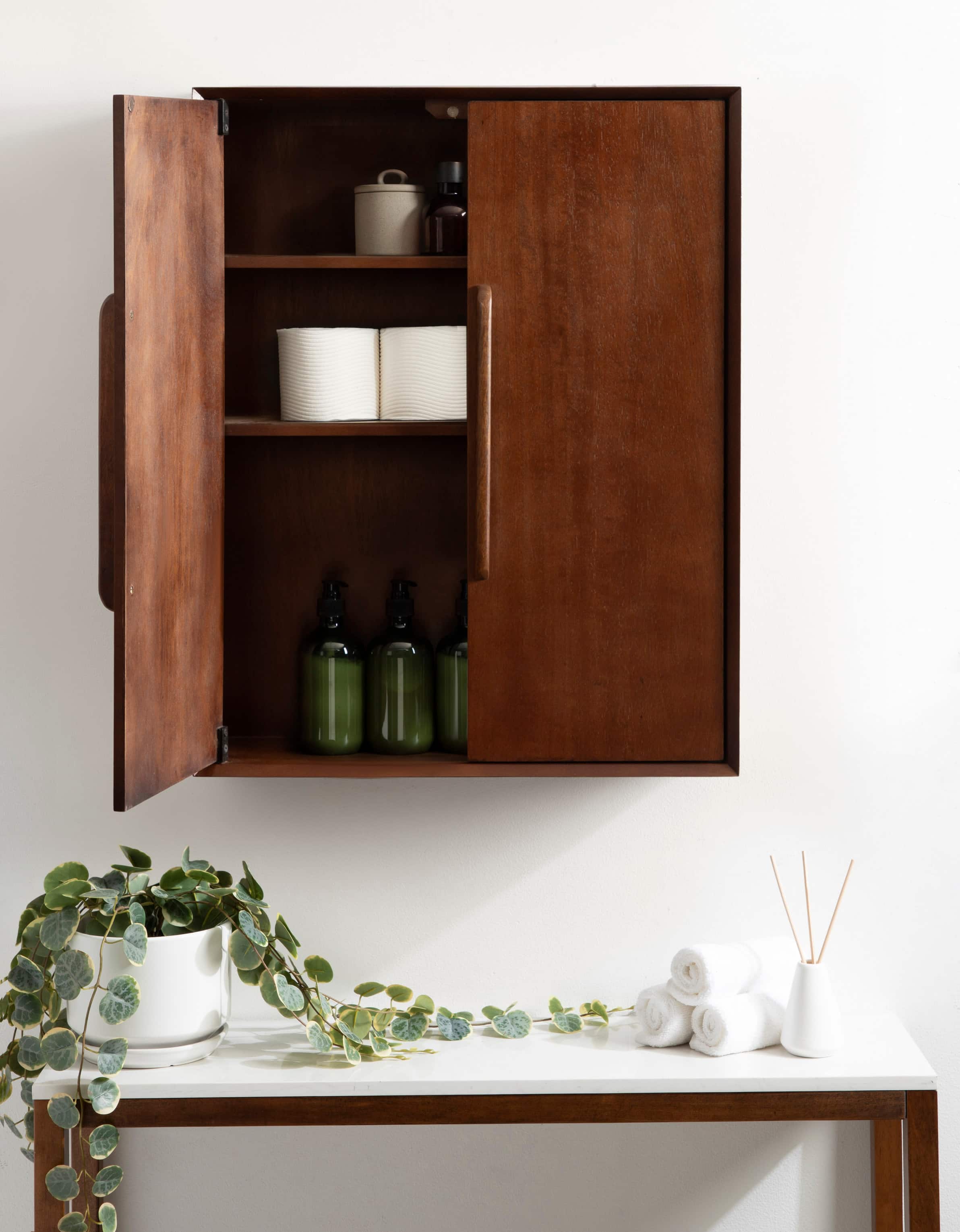 Kate and Laurel McCutcheon Floating Bathroom Cabinet