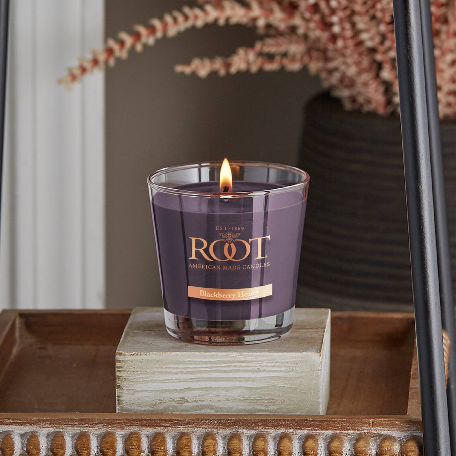 Root Candles 6.3oz. Small Scented Honeycomb Veriglass Jar Candle