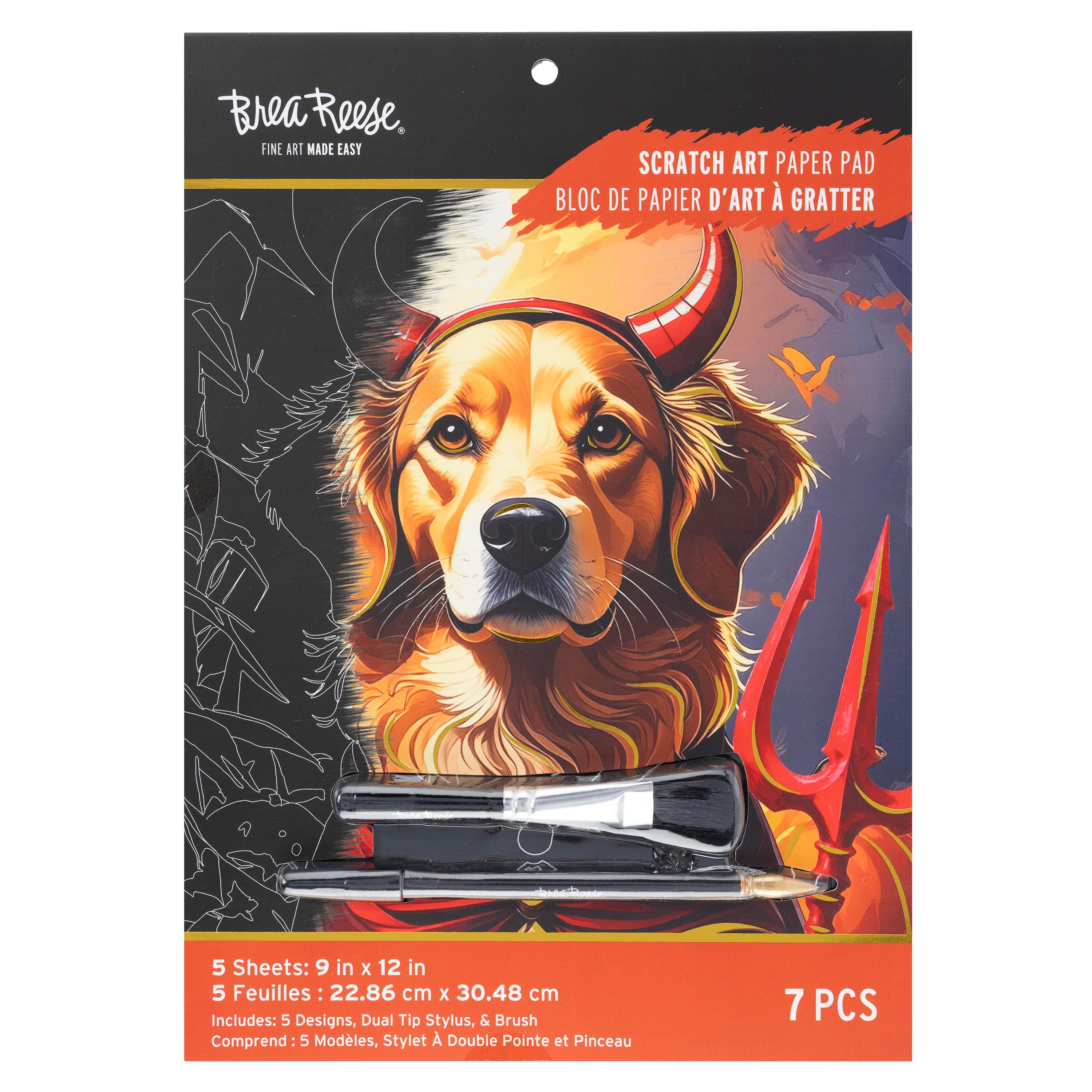 Brea Reese® 9" x 12" Pets in Costumes Scratch Art Paper Pad