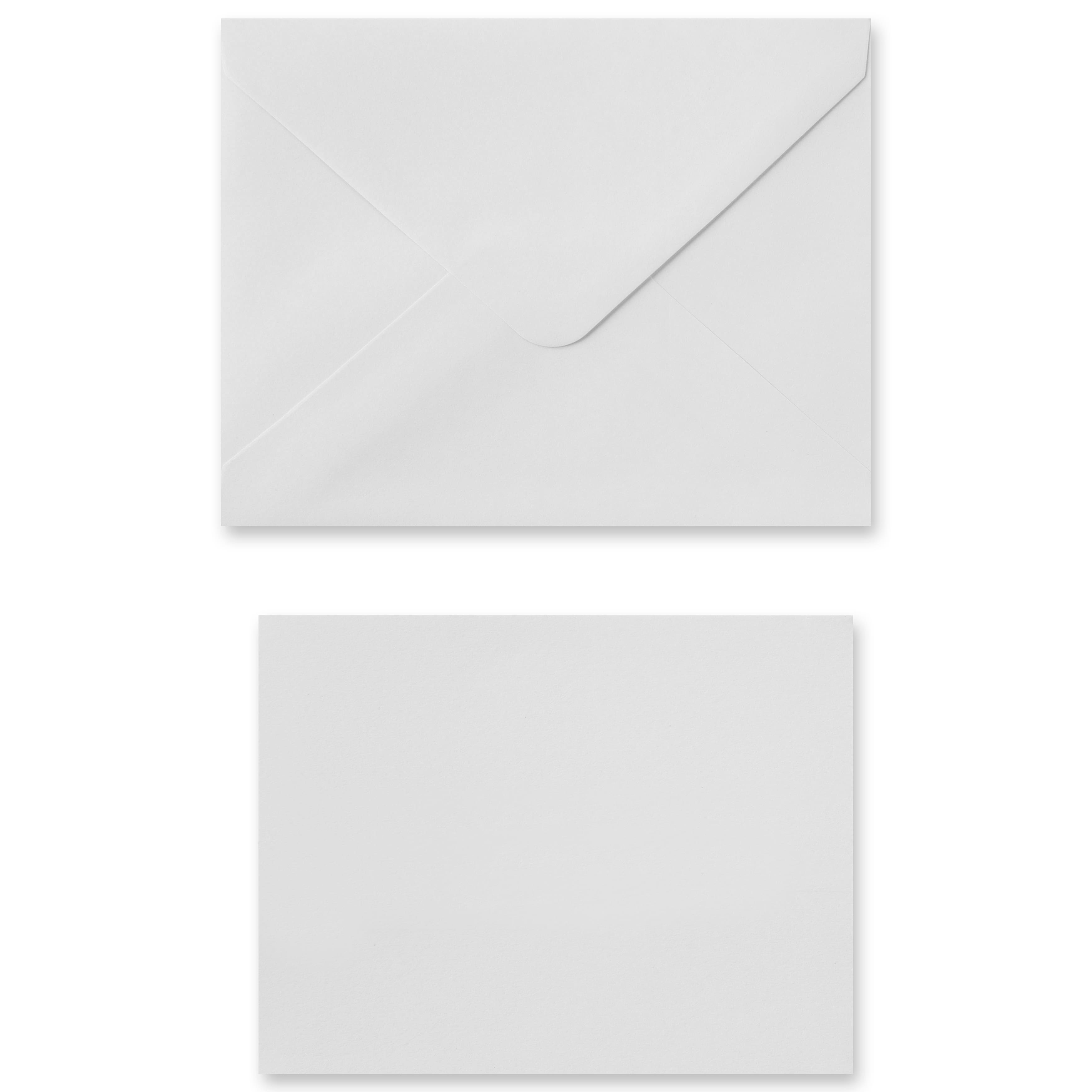 6 Packs: 50 ct. (300 total) 5" x 7" White Flat Cards & Envelopes by Recollections™