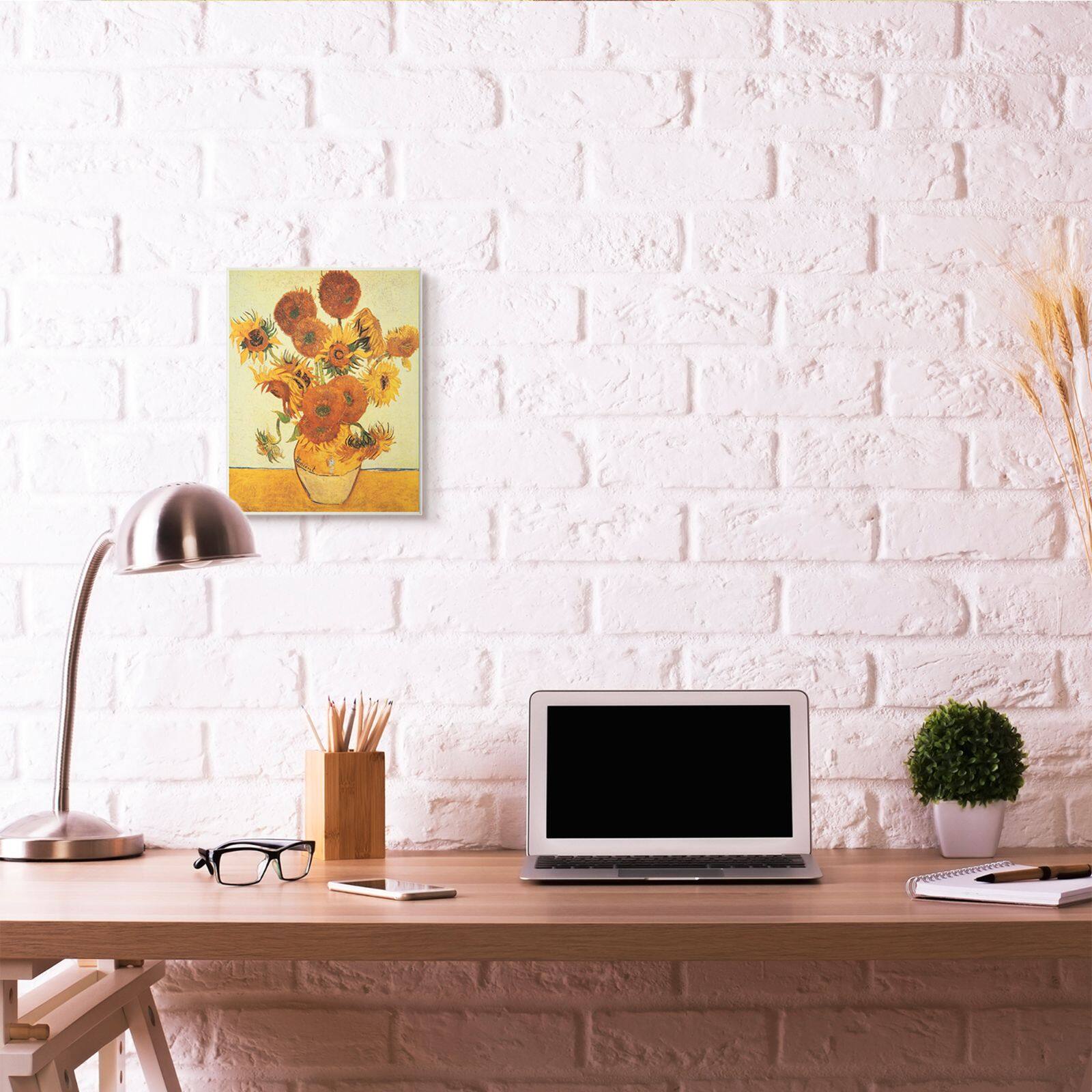 Stupell Industries Van Gogh Sunflowers Wooden Wall Plaque