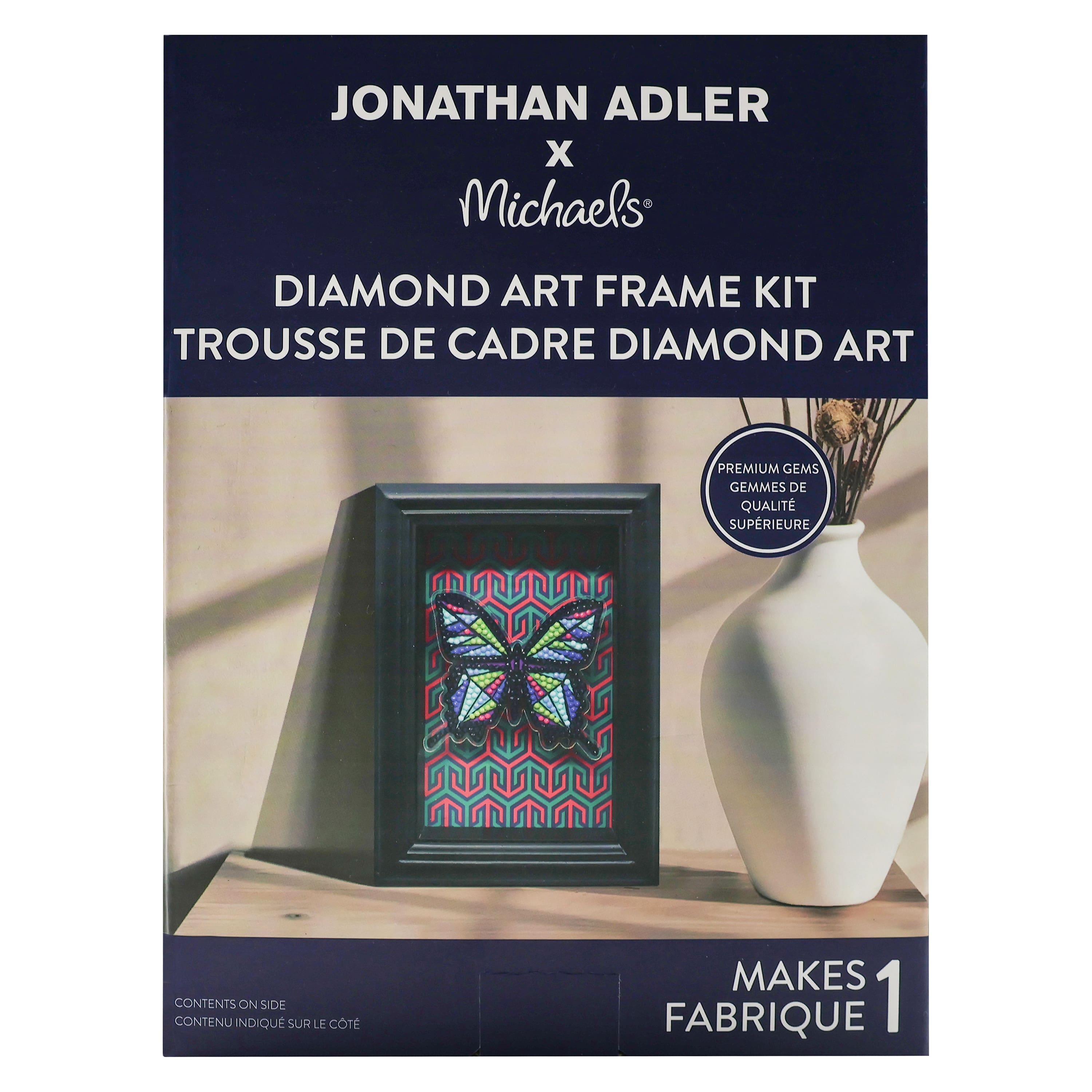 Jonathan Adler x Michaels 4" x 6" Butterfly Diamond Art Frame Kit