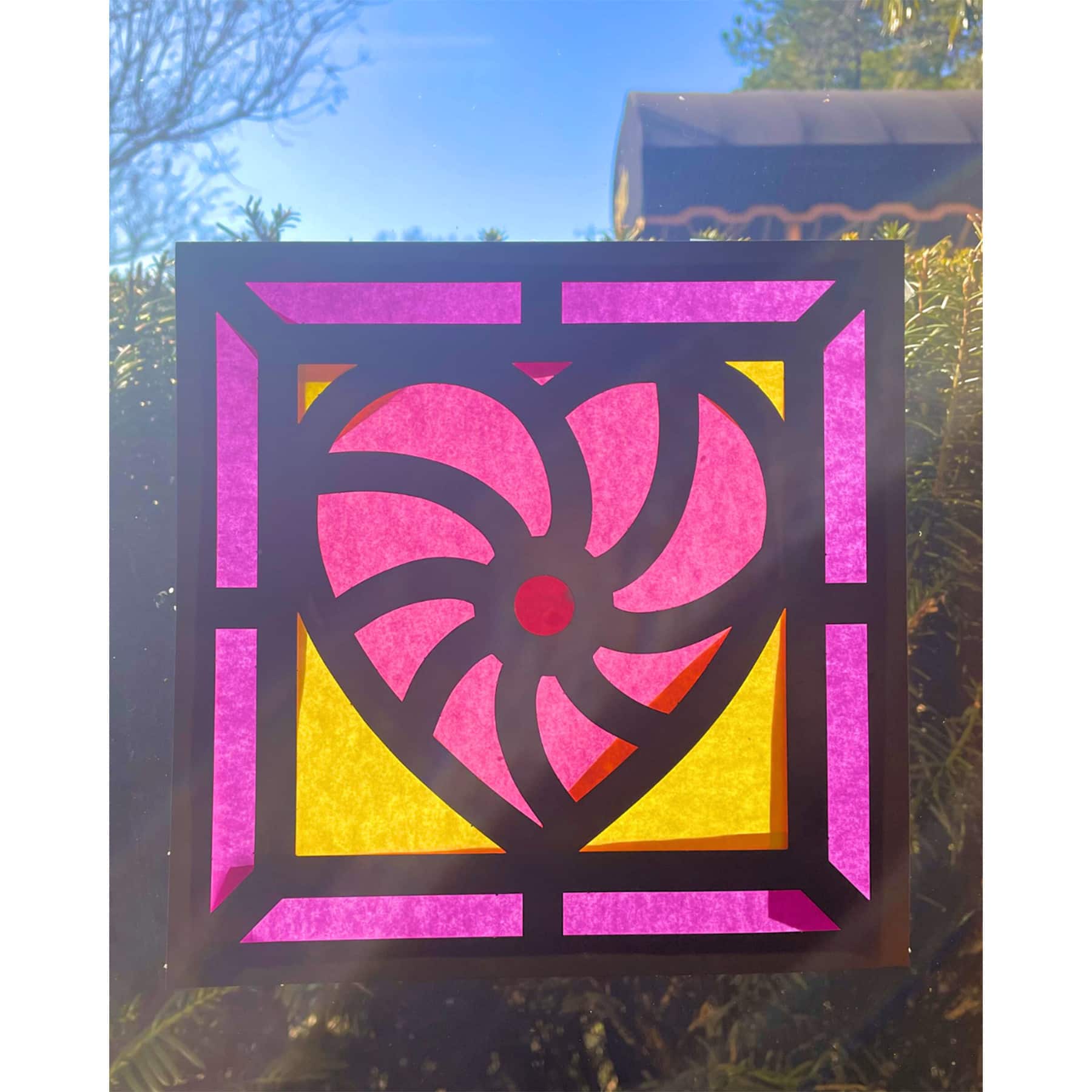 Roylco® Stained Glass Heart Cardstock Frames, 24ct.