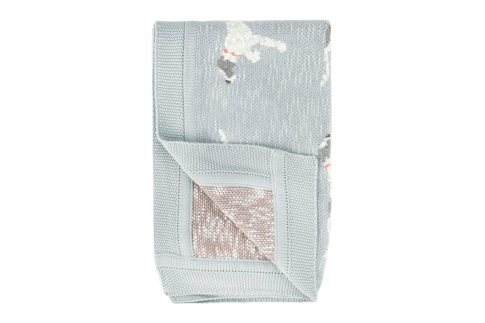 Hello Honey® Cotton Knit Baby Blanket with Dog Pattern