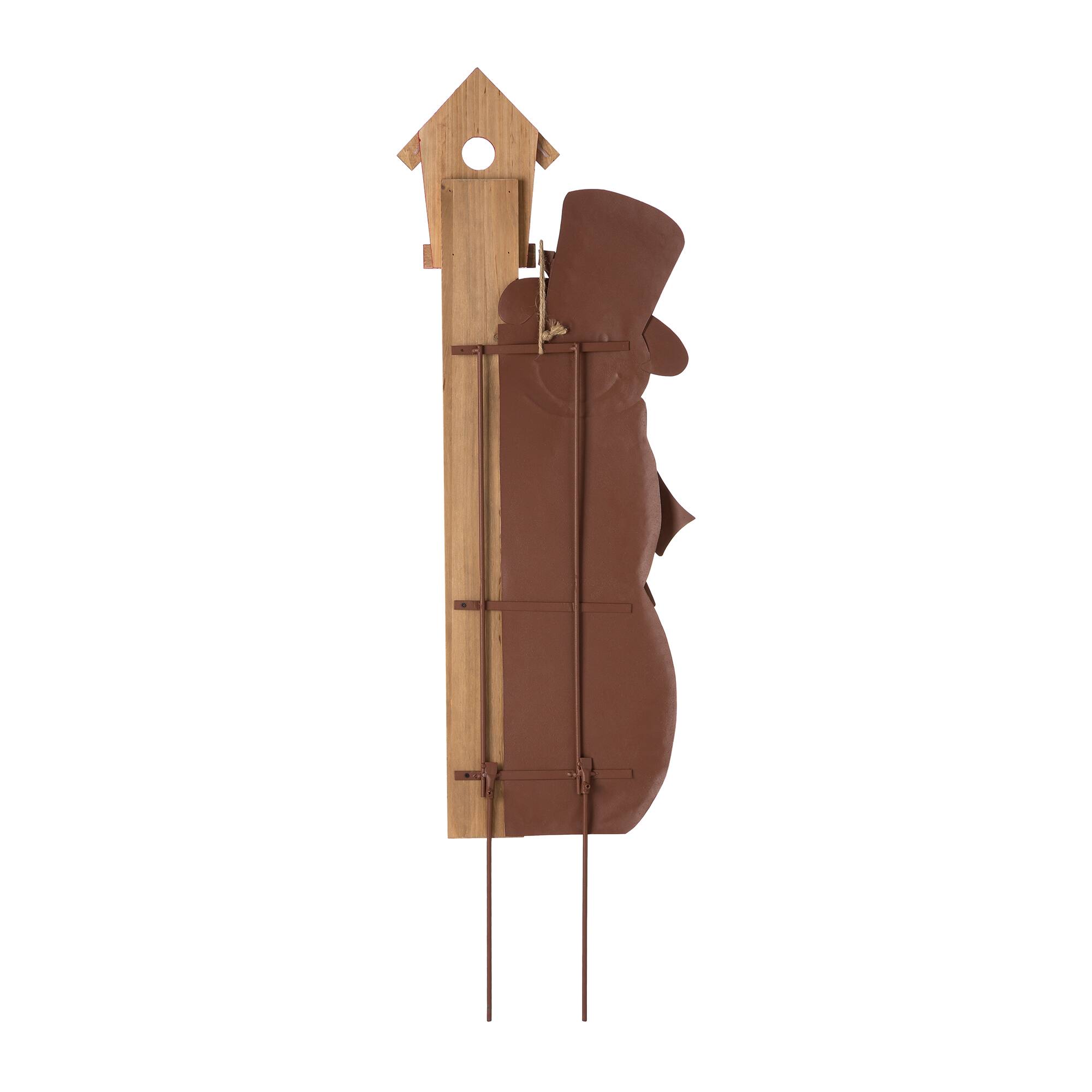 Glitzhome® 40" Snowman Snow Gauge Yard Stake
