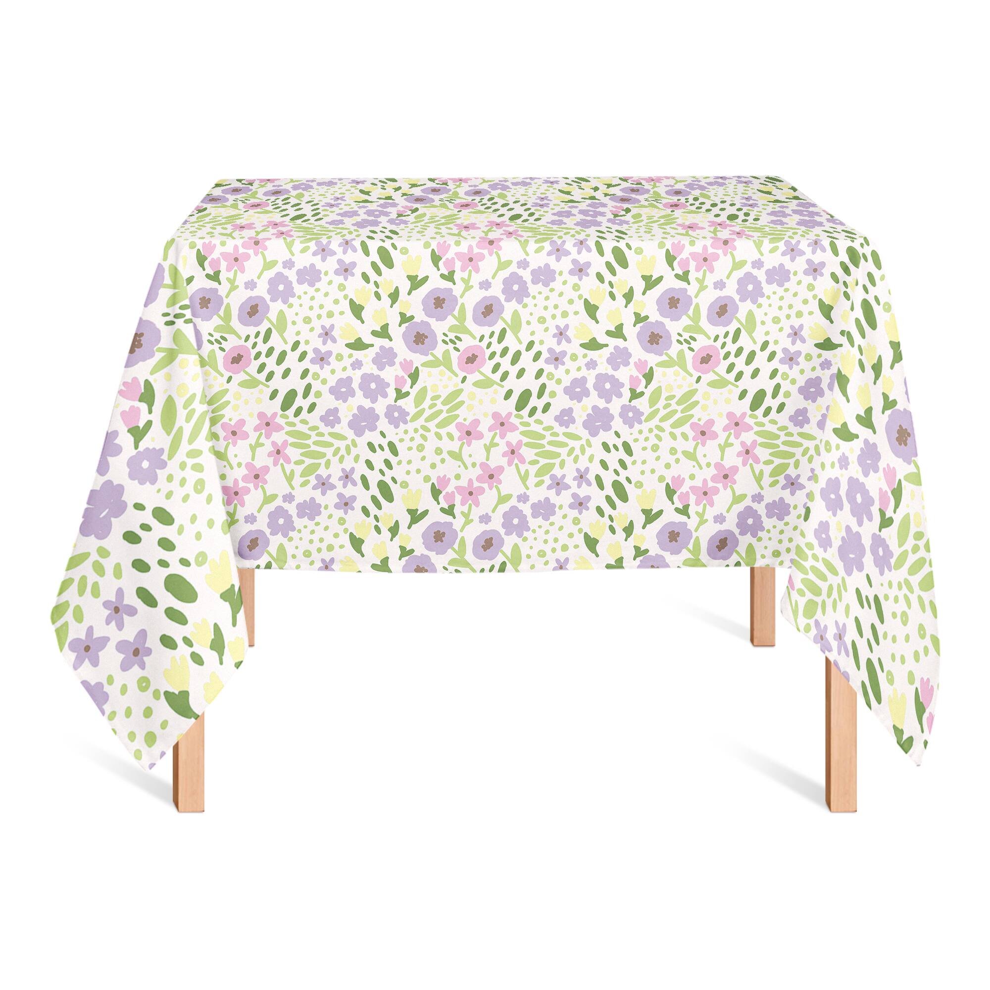 Whimsical Spring Floral 1 58" x 58" Tablecloth
