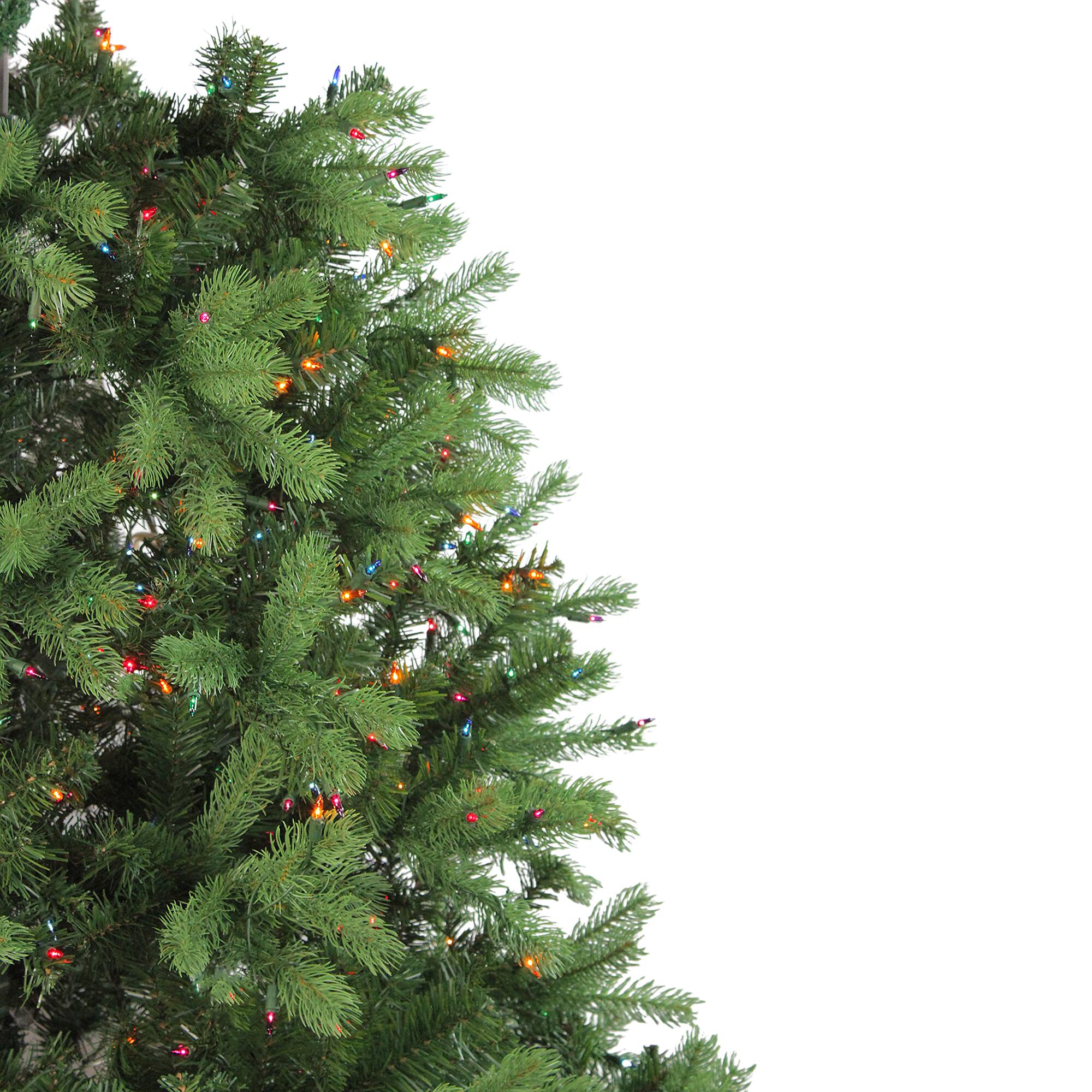 7.5ft. Pre-Lit Noble Fir Full Artificial Christmas Tree, Multicolor Lights
