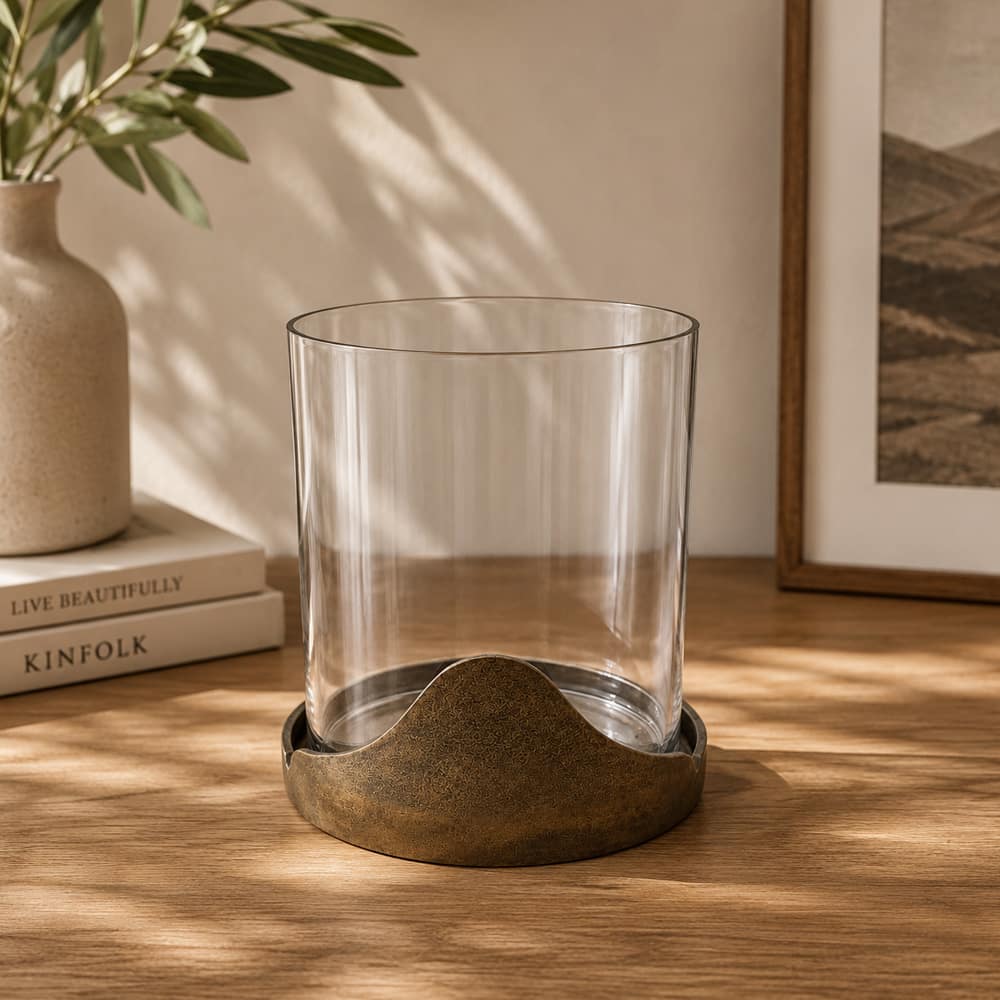 Glass Pillar Candle Holder by Ashland
