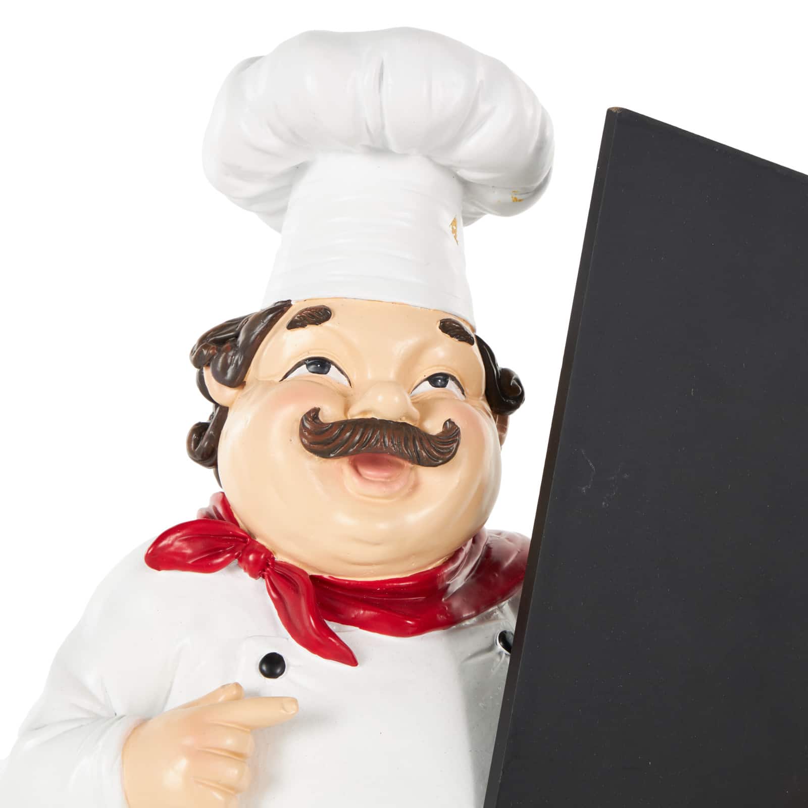 14.25" White with Chalkboard Polystone Chef Decorative Sculpture